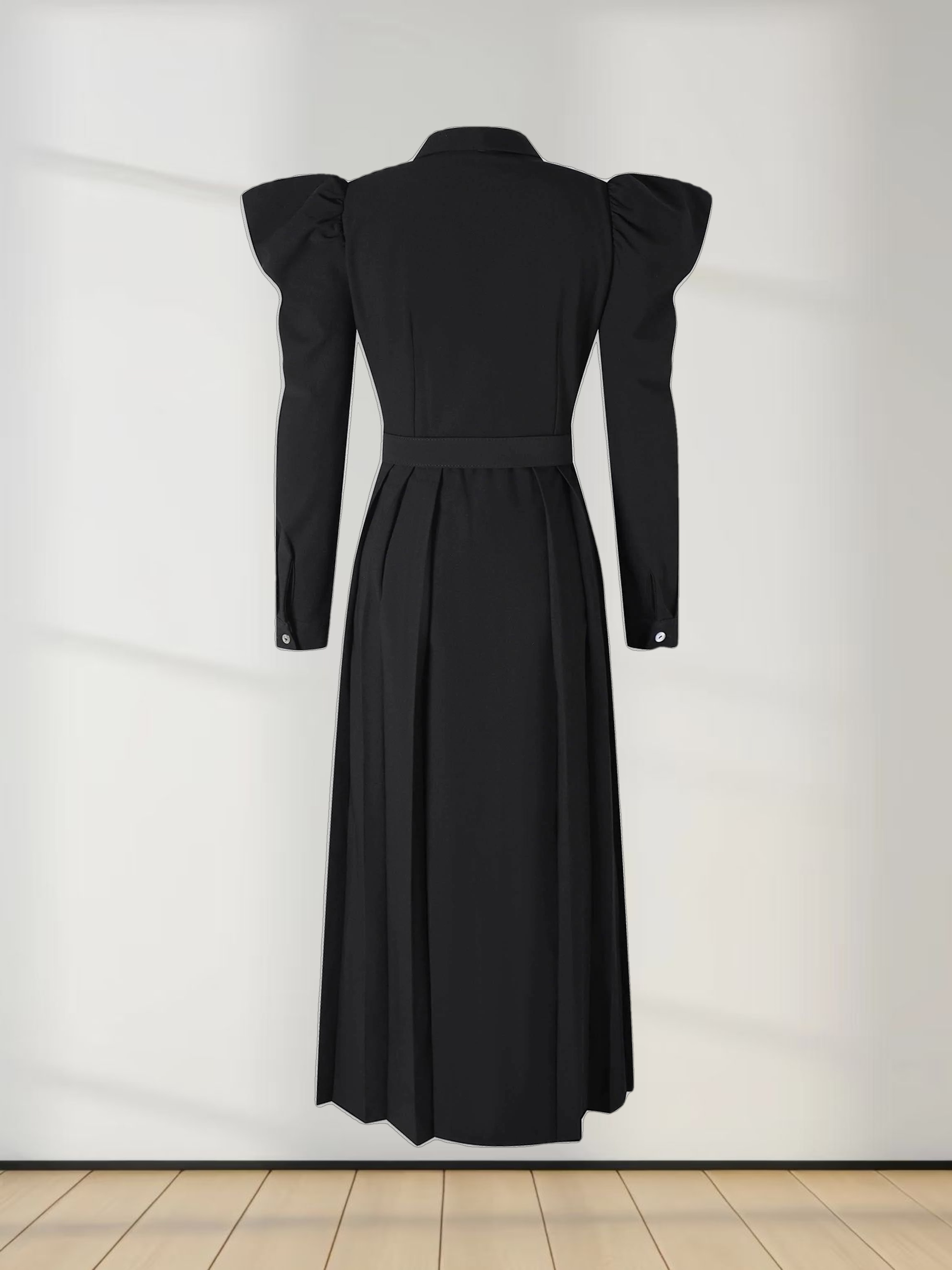 Lily Dress-Black/Cream Bow