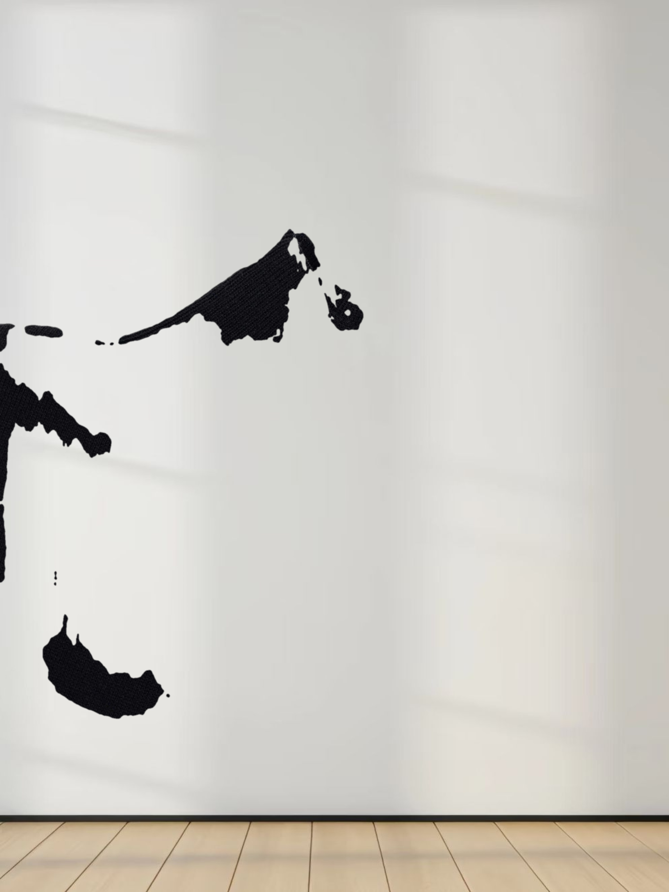 Thin Stripe Turtleneck  Sweater-Black/Hot Pink