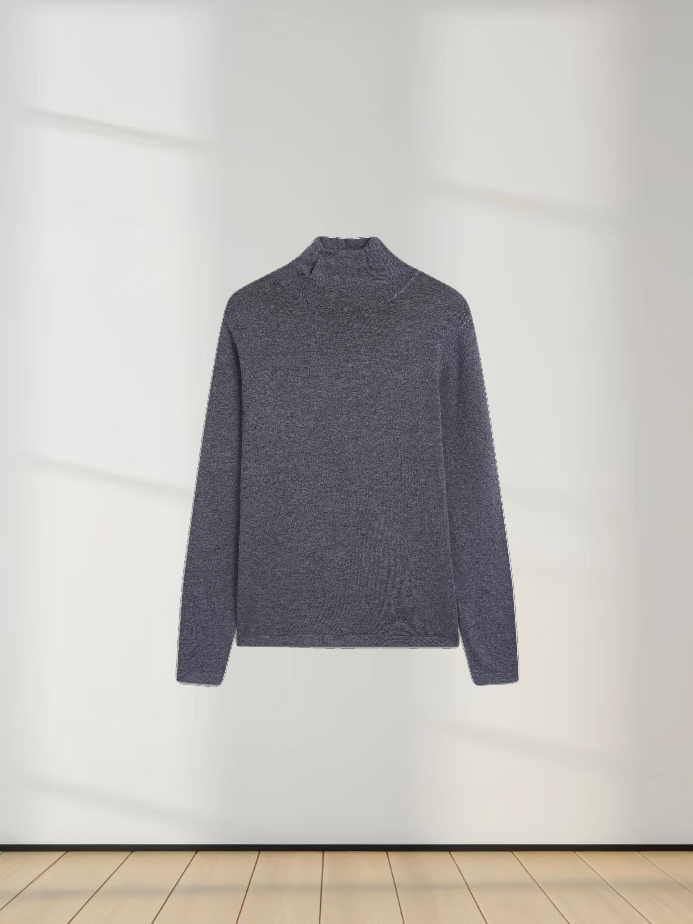 Knit Turtleneck-Grey