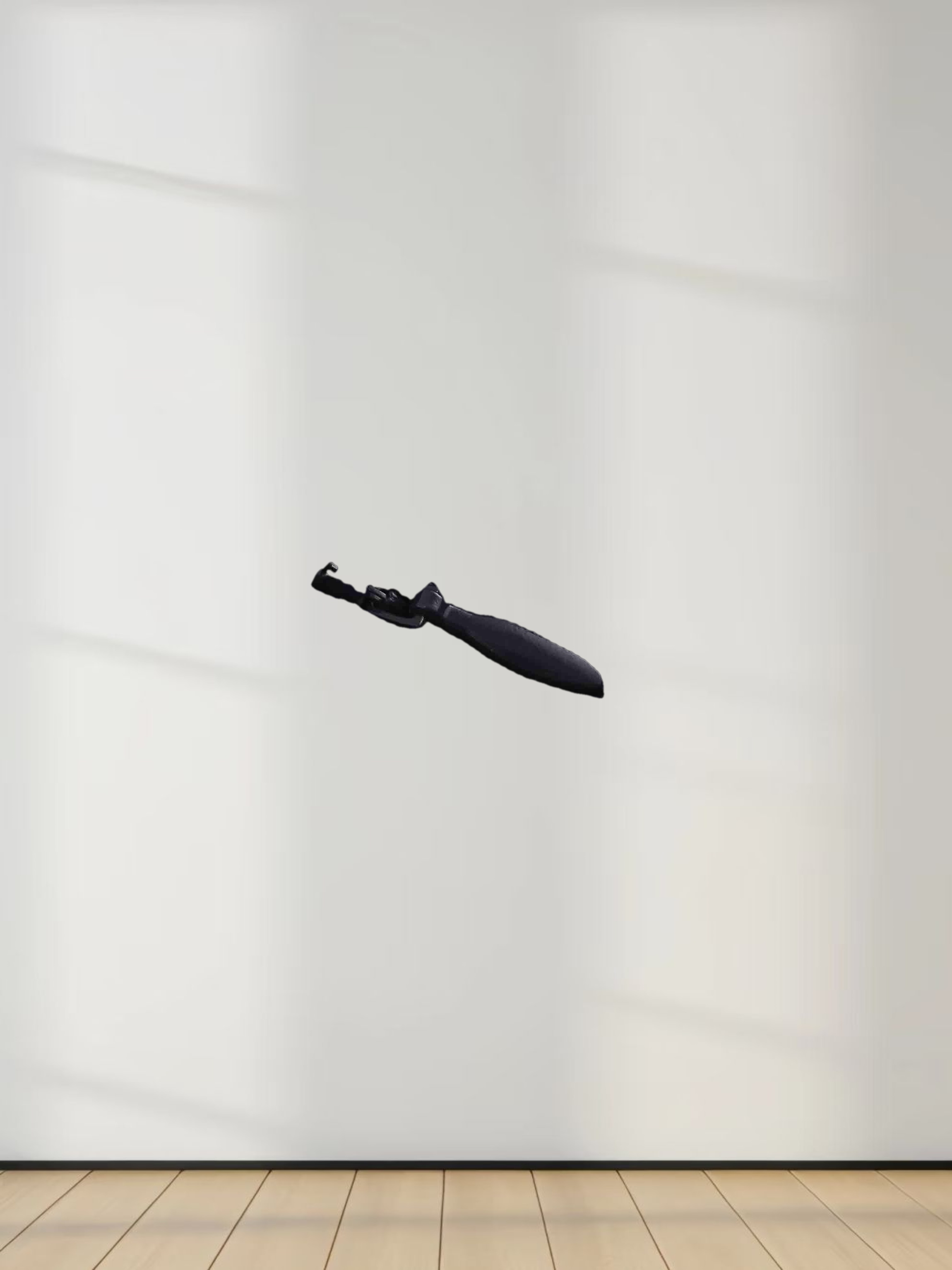 Side Inverted Pleat Denim Skirt-Dark Blue