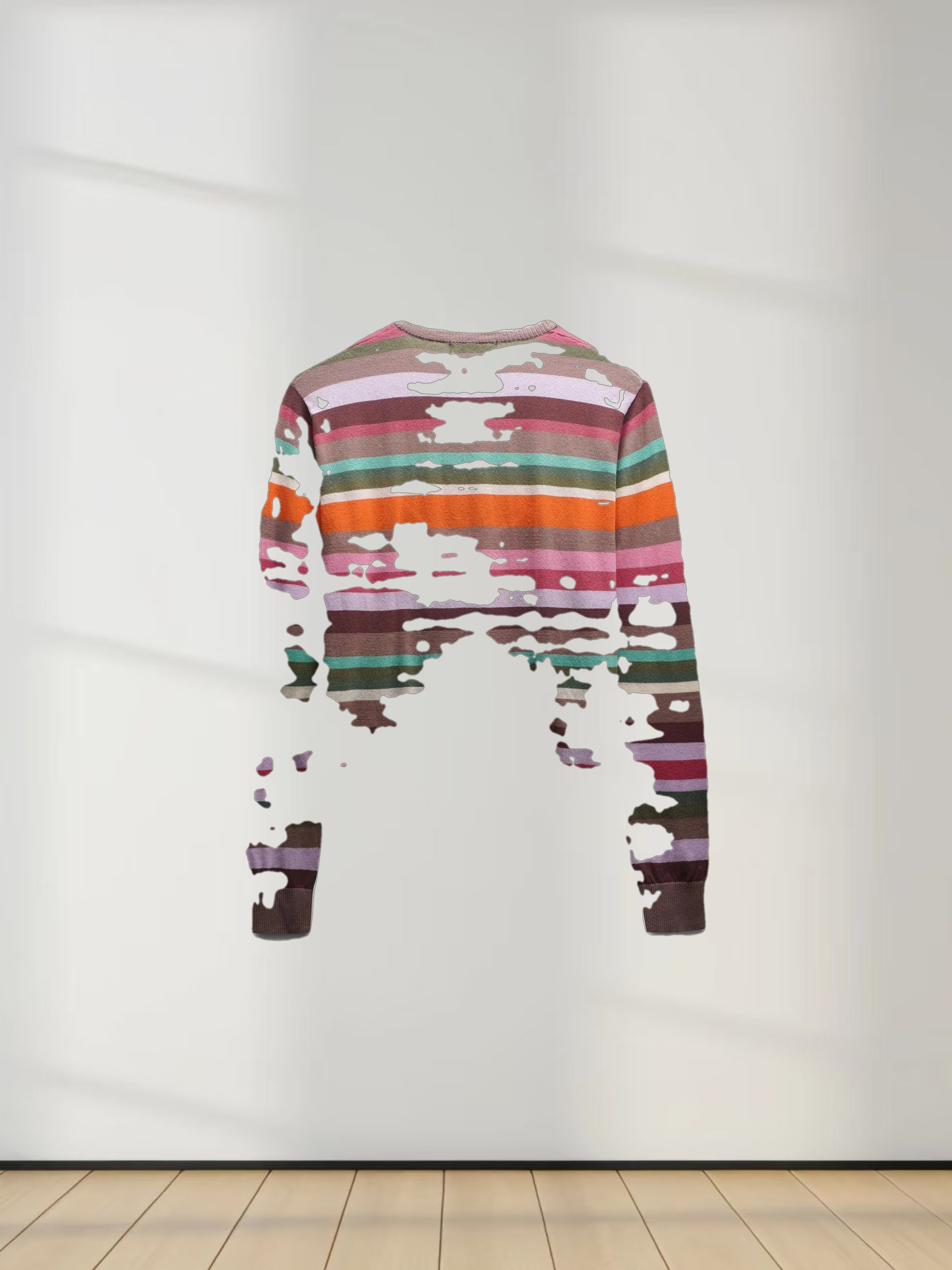 Printed Sweater-Rainbow Burst