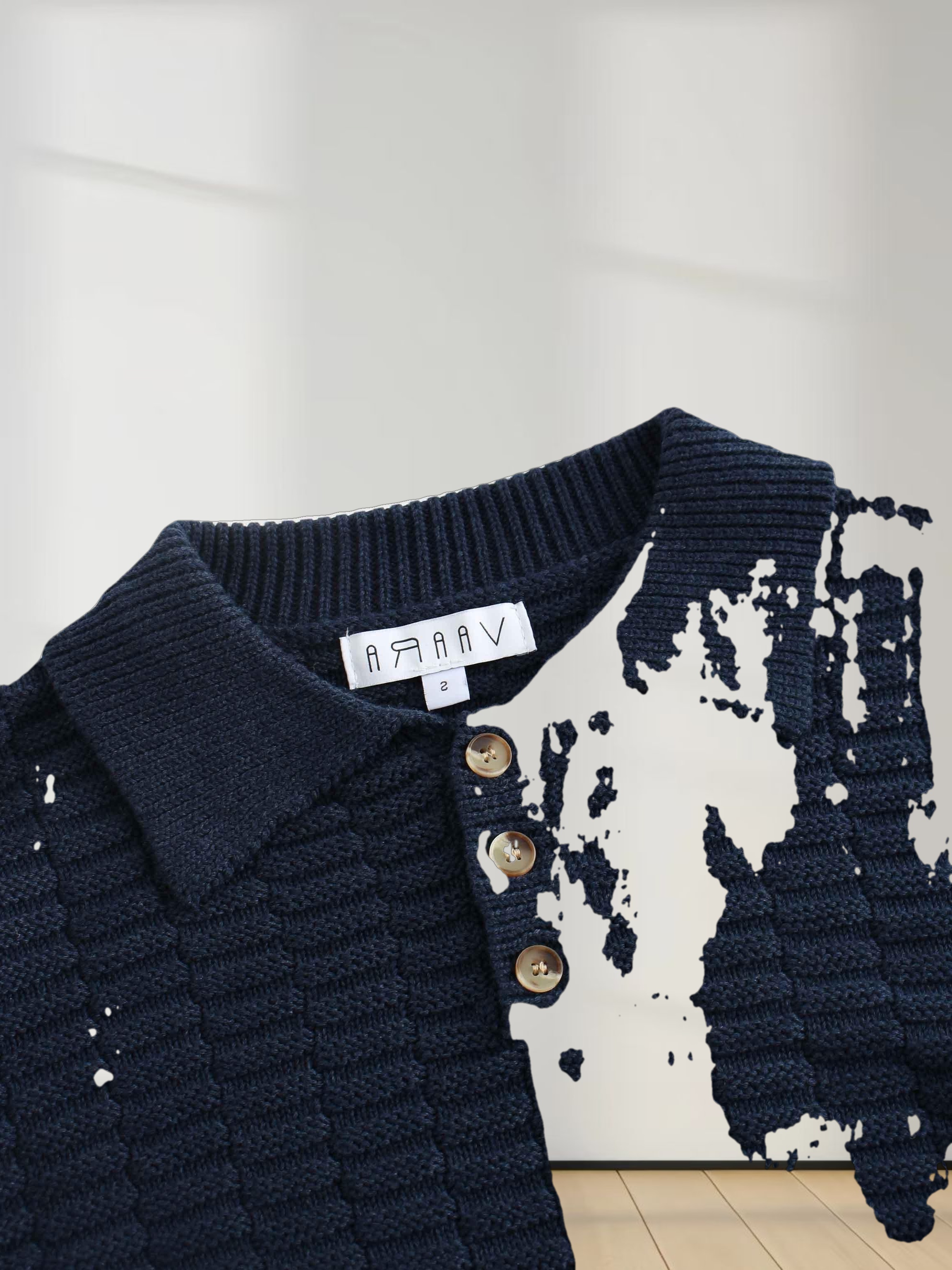 Golden Sun Sweater-Navy