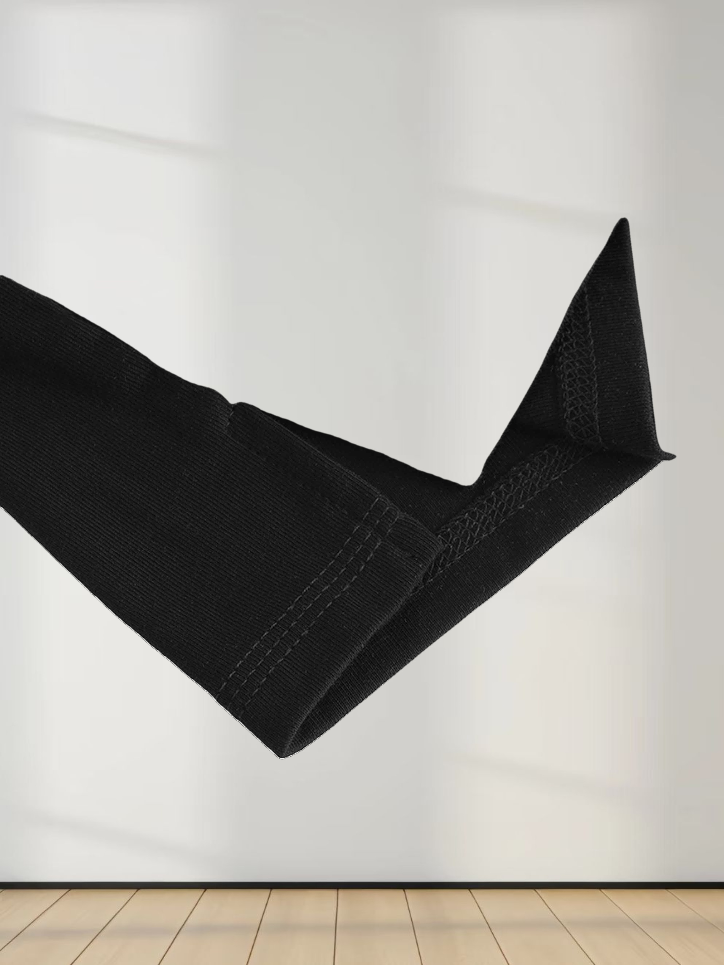 Basic T-Shirt Slip Dress-Black