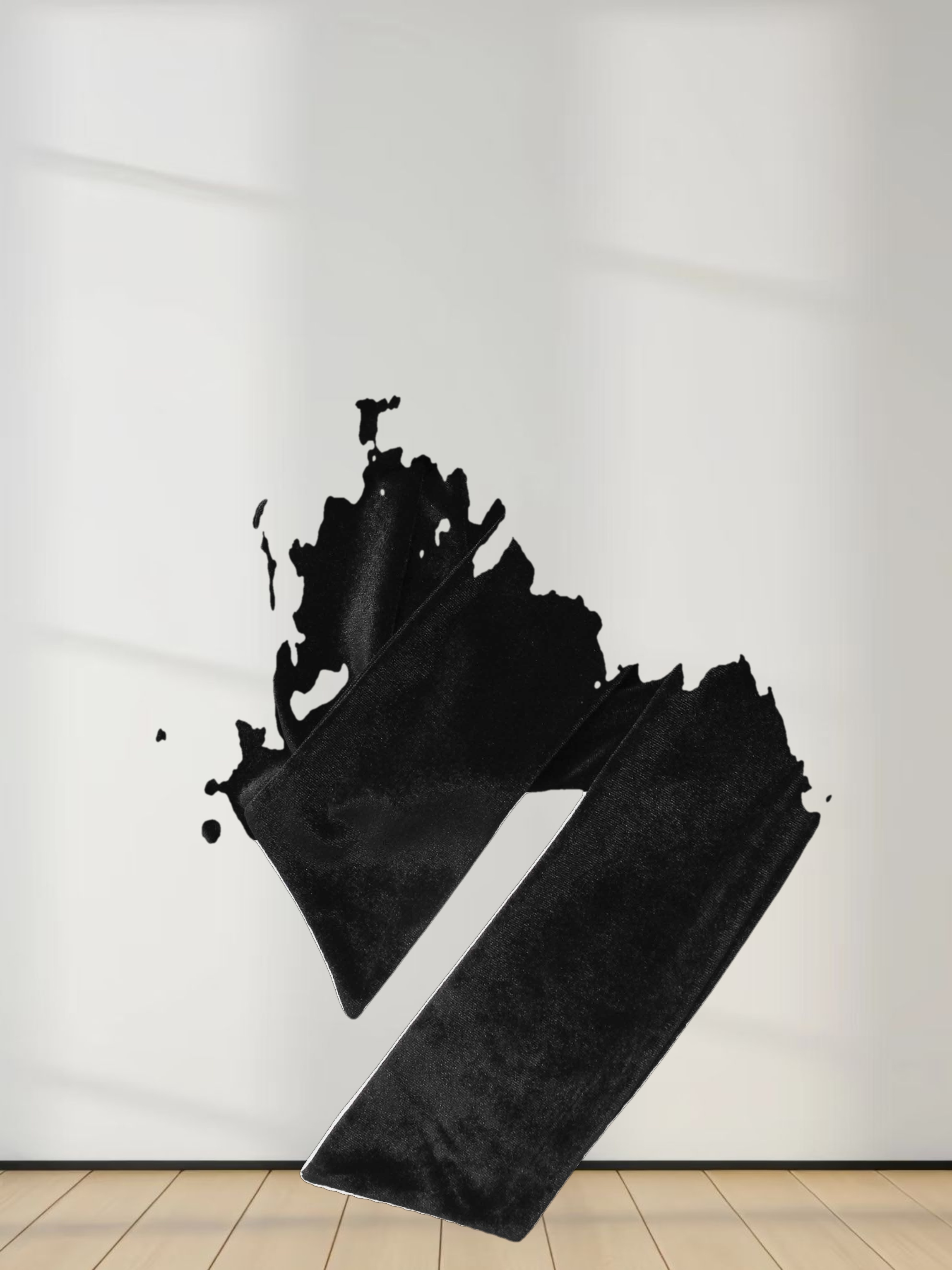 Velour Wrap Tie Maxi Dress-Black