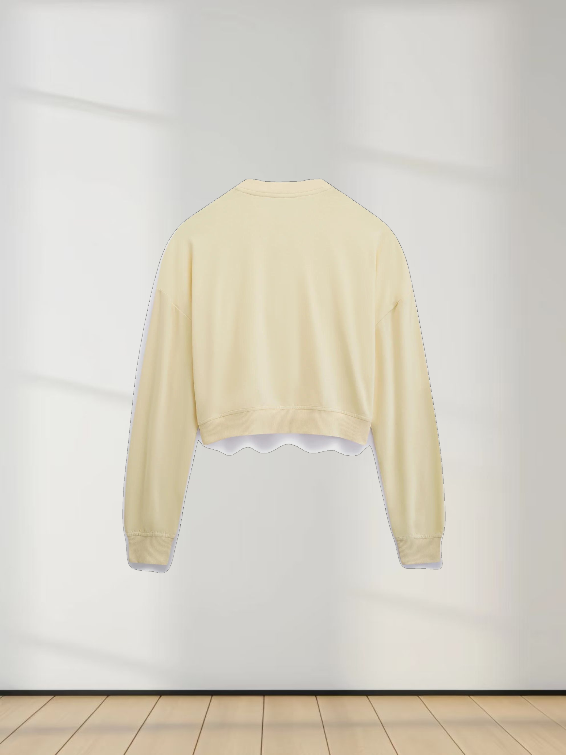 Cropped Tee-Ivory