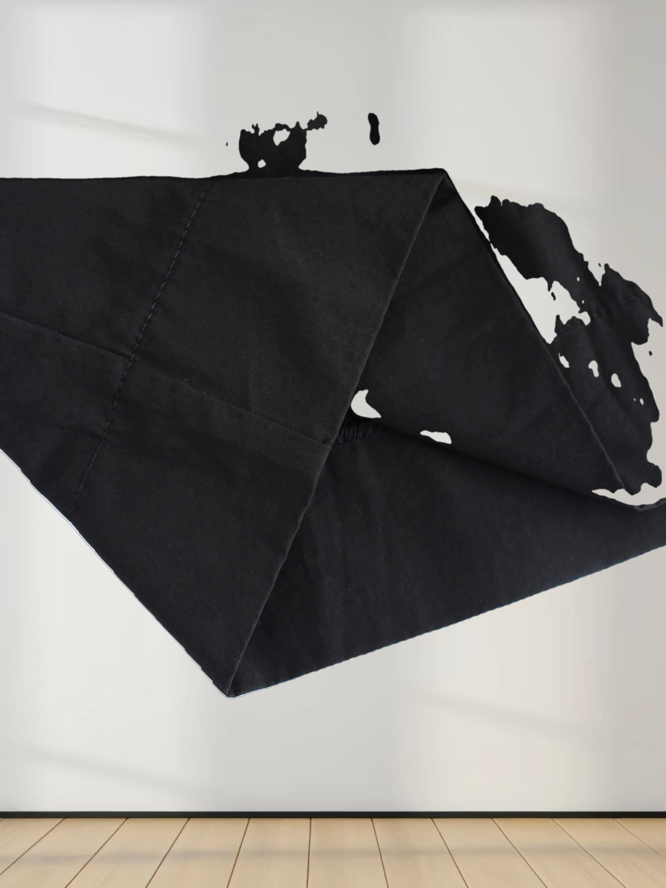 Elastic Waist Tiered Shirtdress-Black