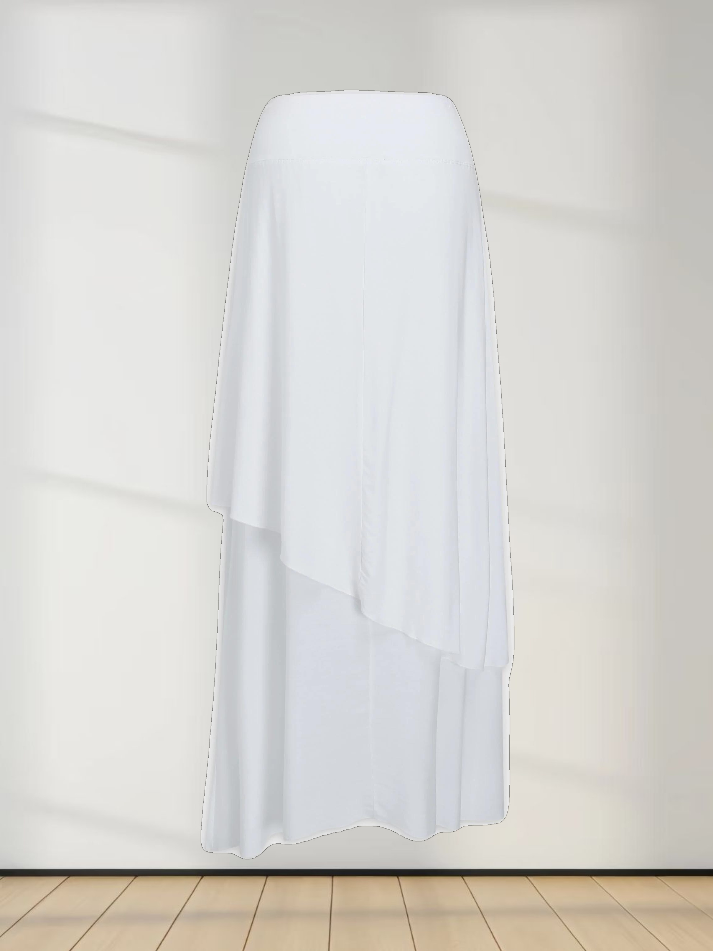 DOUBLE LAYER SKIRT-WHITE