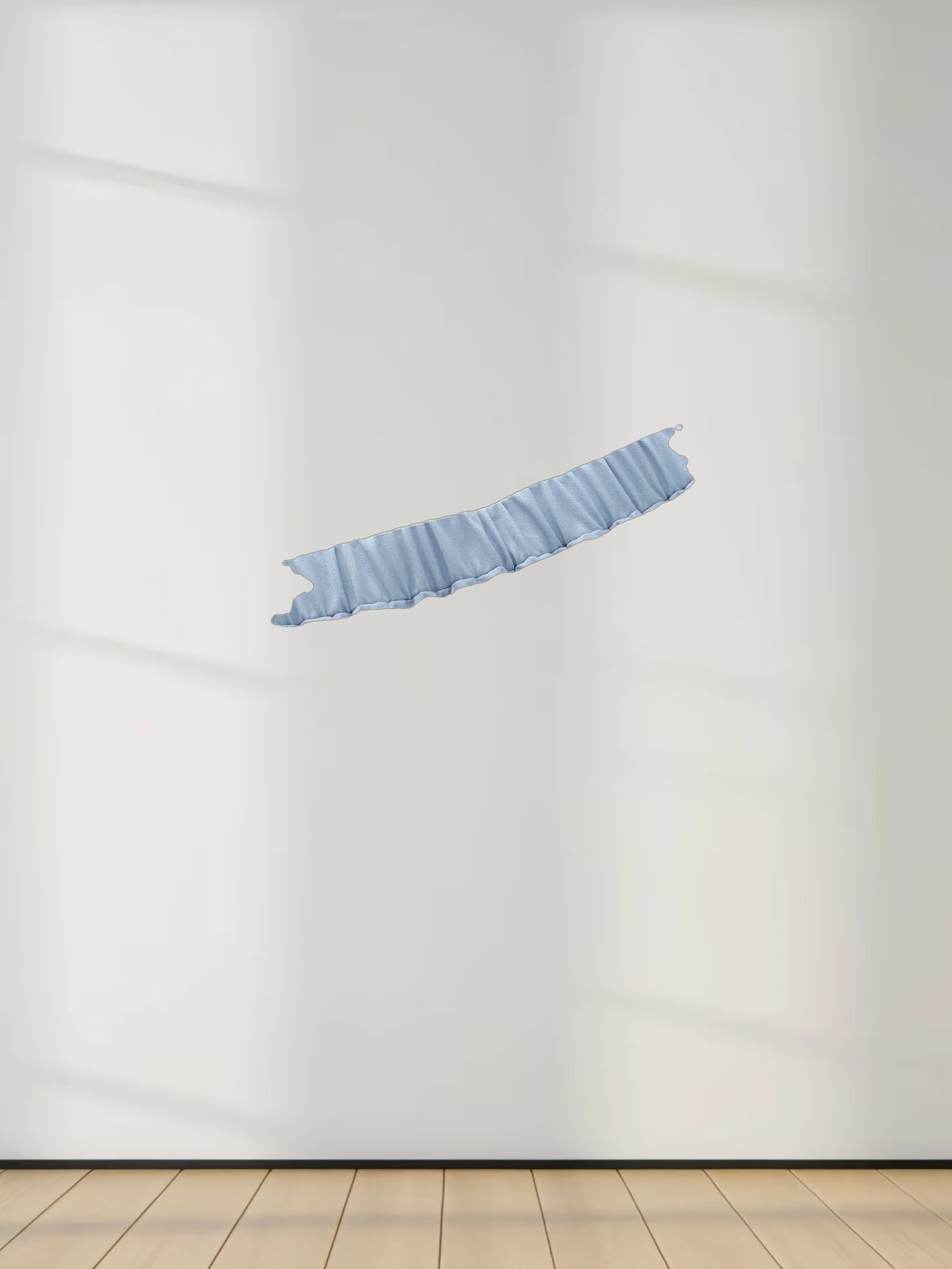 Denim Pleated Skirt-Light Blue