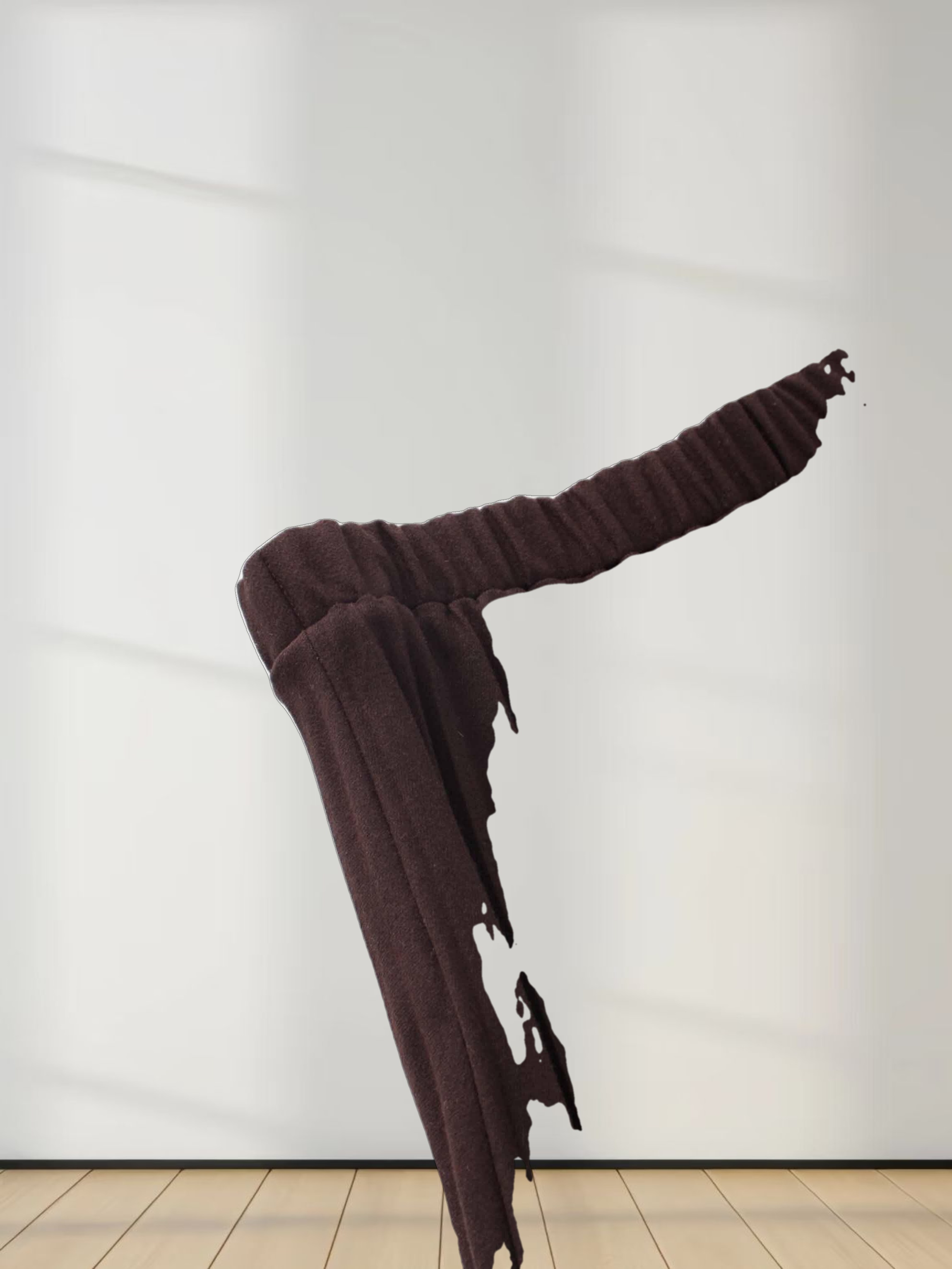 Wool Blend  Pleated Skirt-Dark Brown