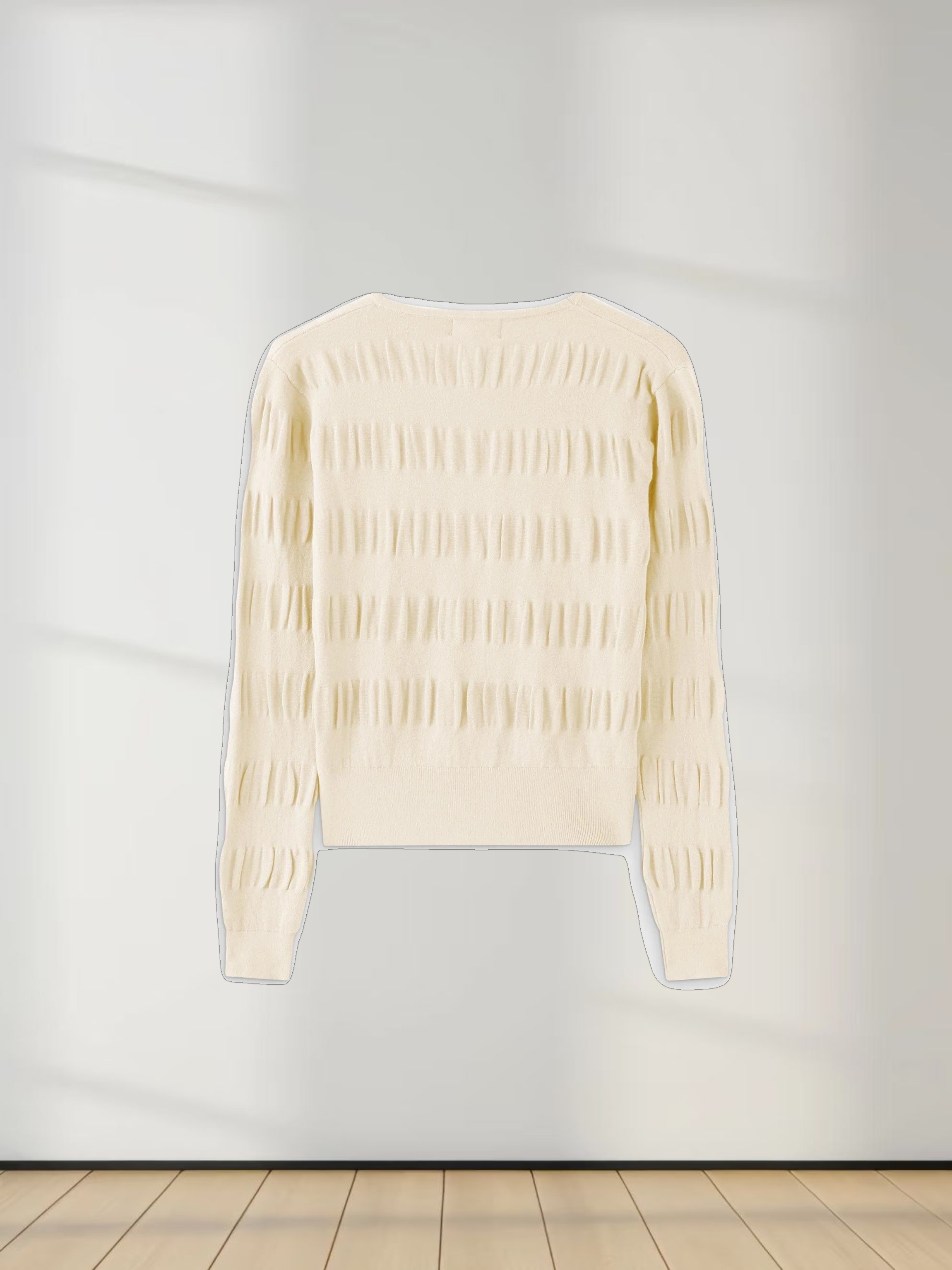 Ruched Sweater-Ivory