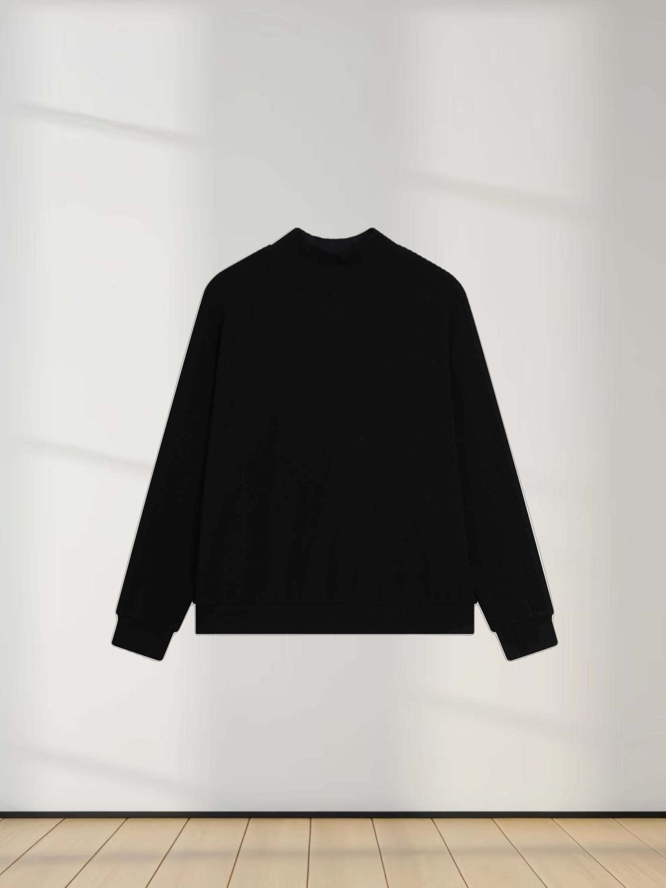 High Neck Sweatshirt-Black