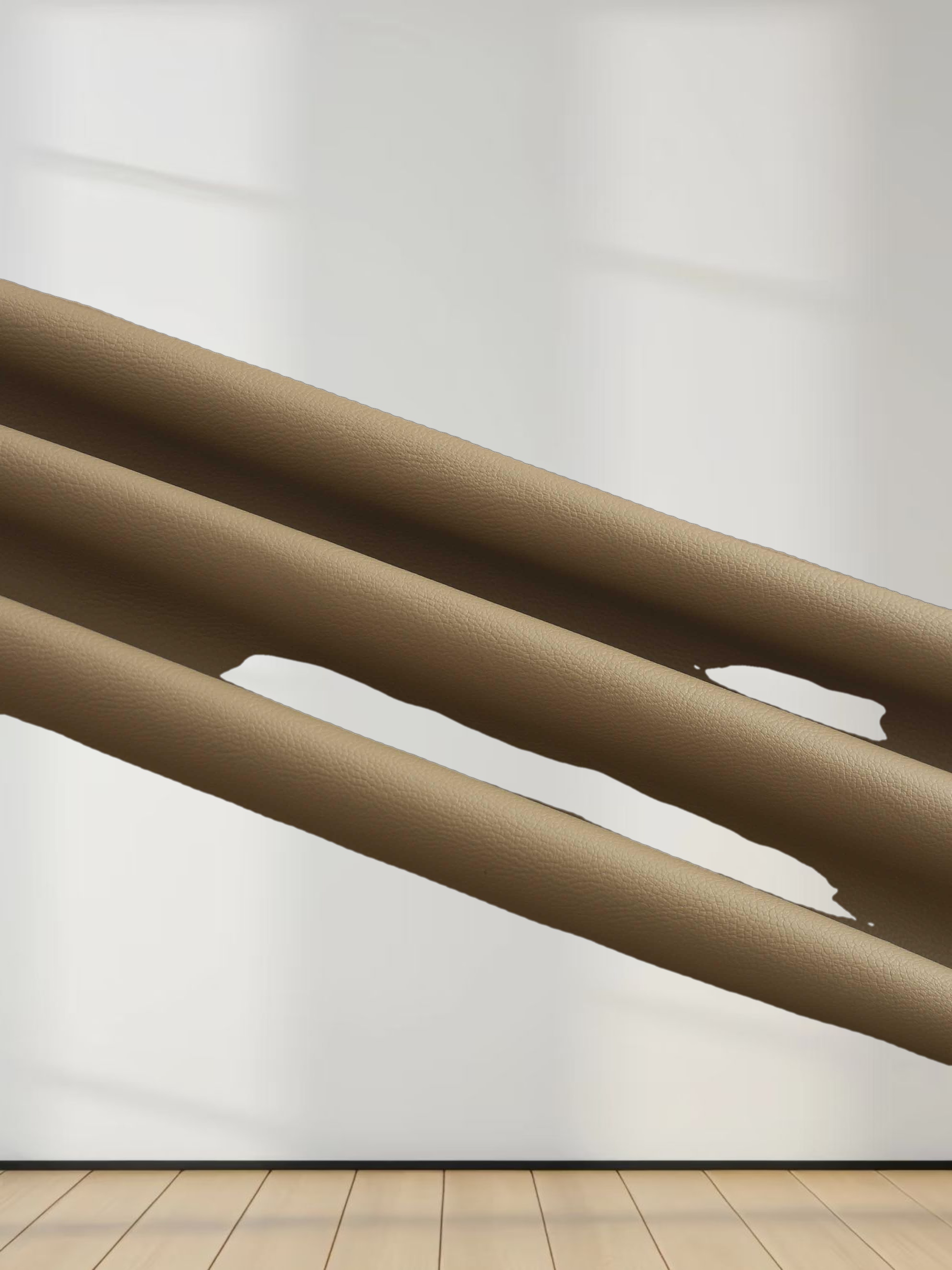 Drawstring Faux Leather Skirt-Camel