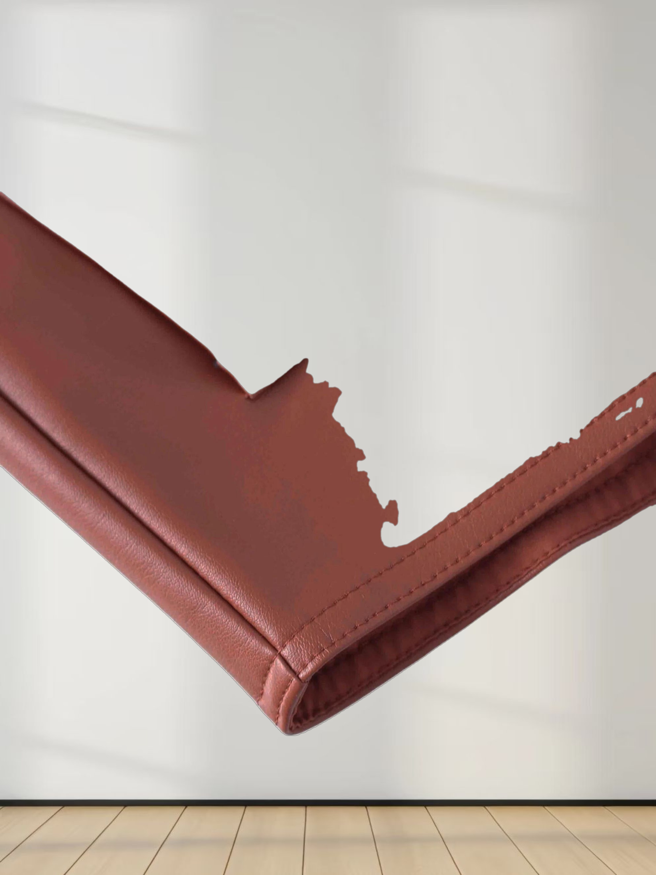 Snap Down Shacket-Cognac Leather