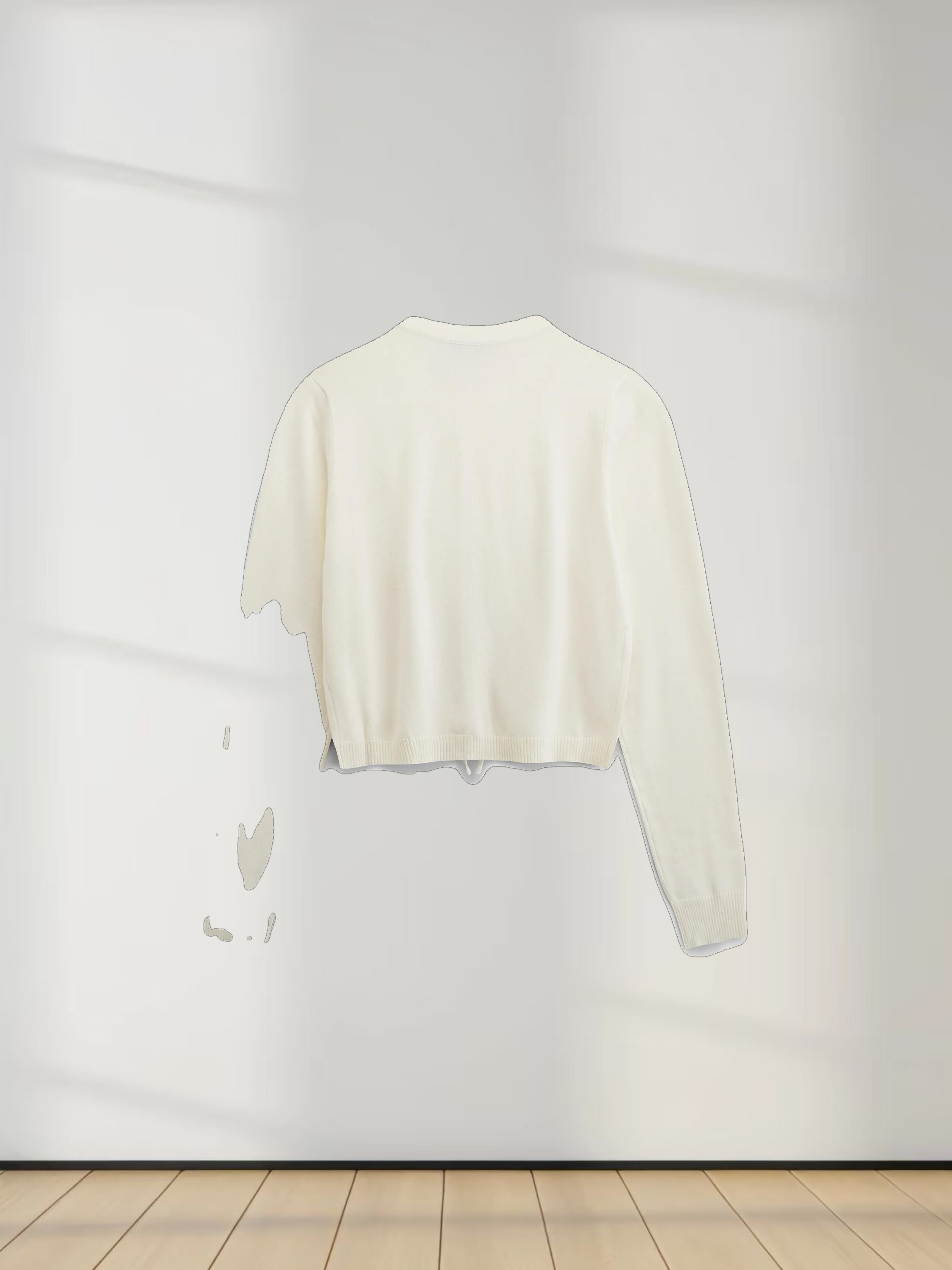 5 Bow Crop Cardigan-Ivory