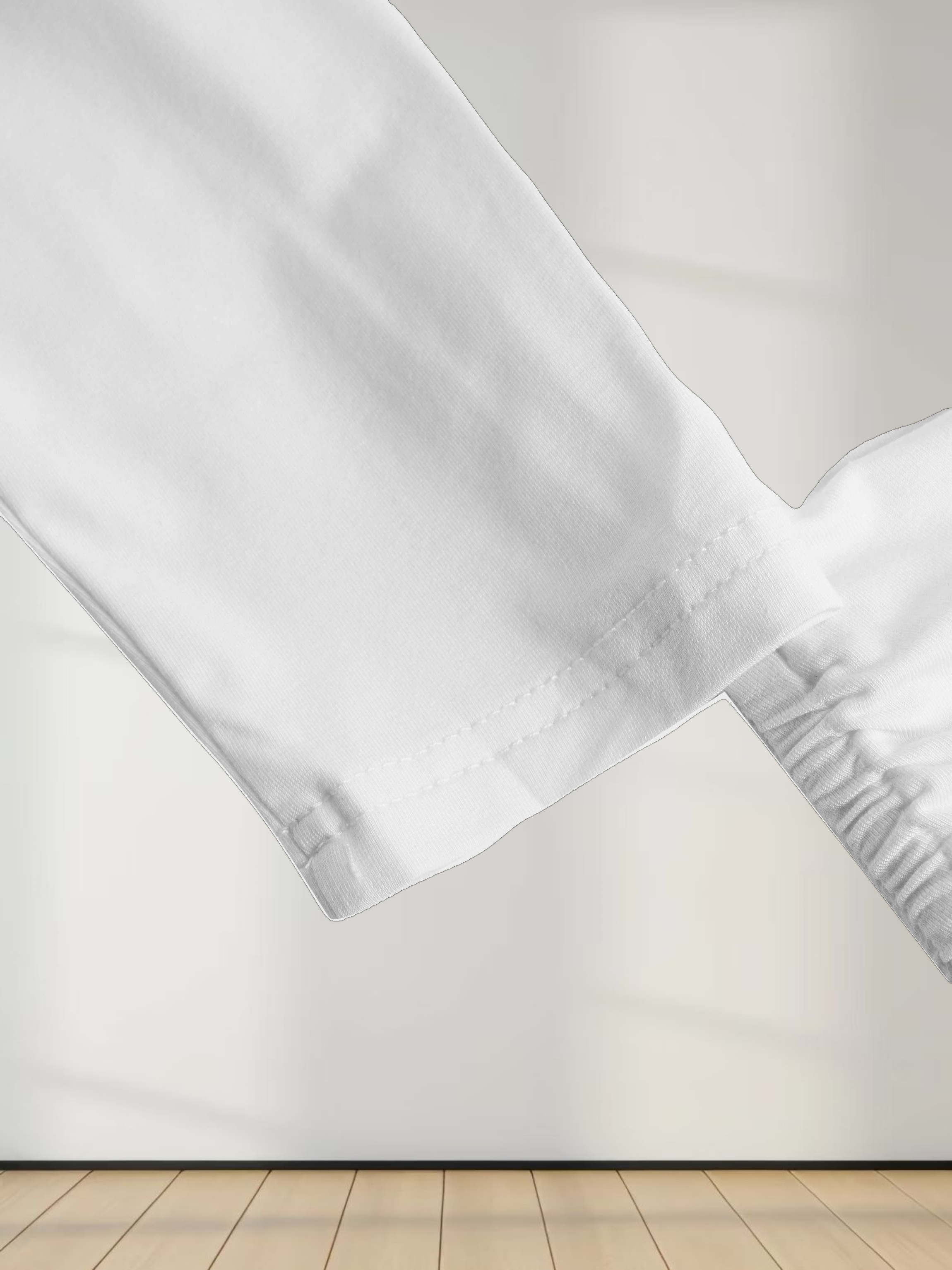 SIDE ELASTIC TEE-WHITE