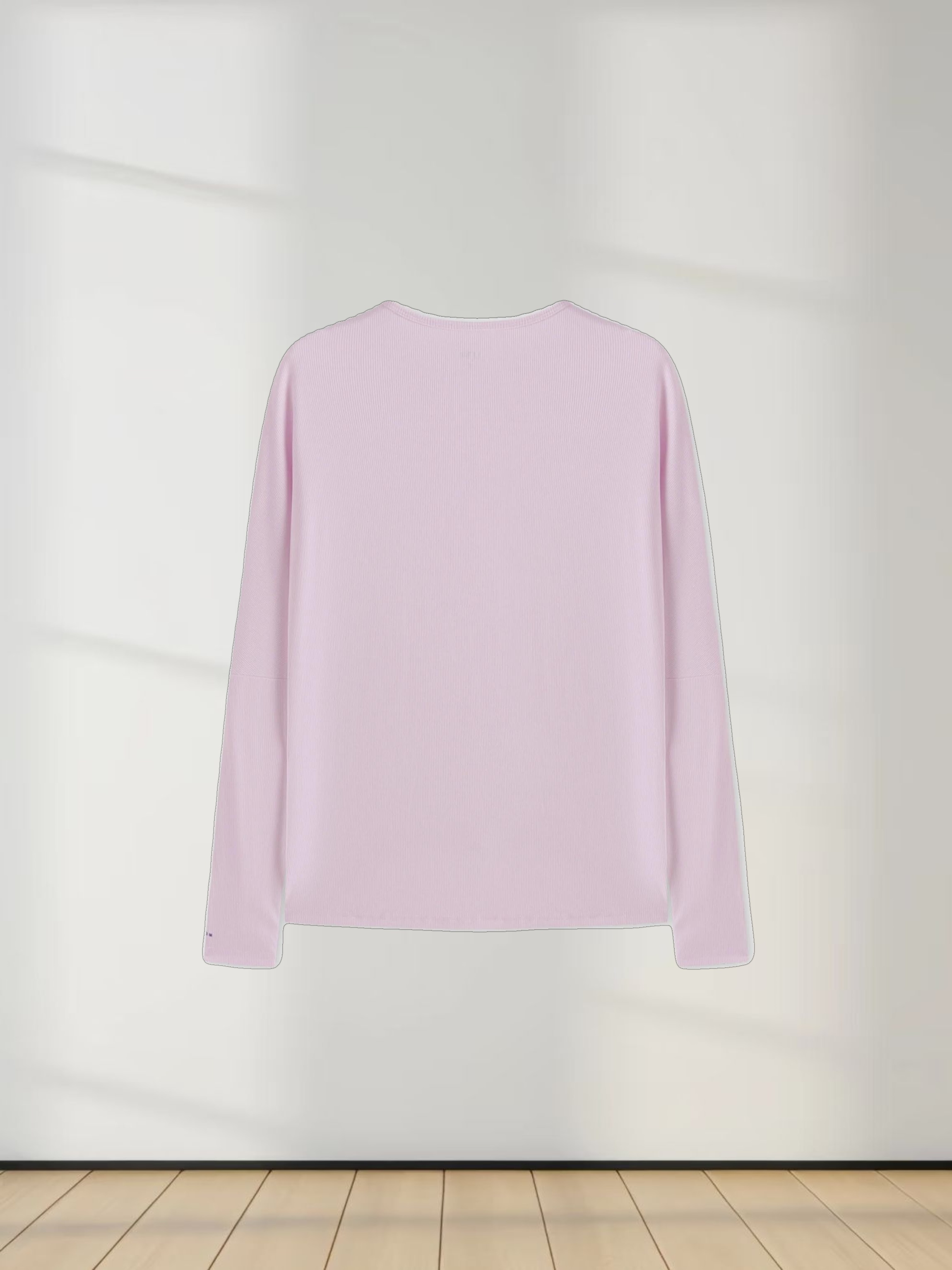 Crew Ribbed Dolman-Lavender