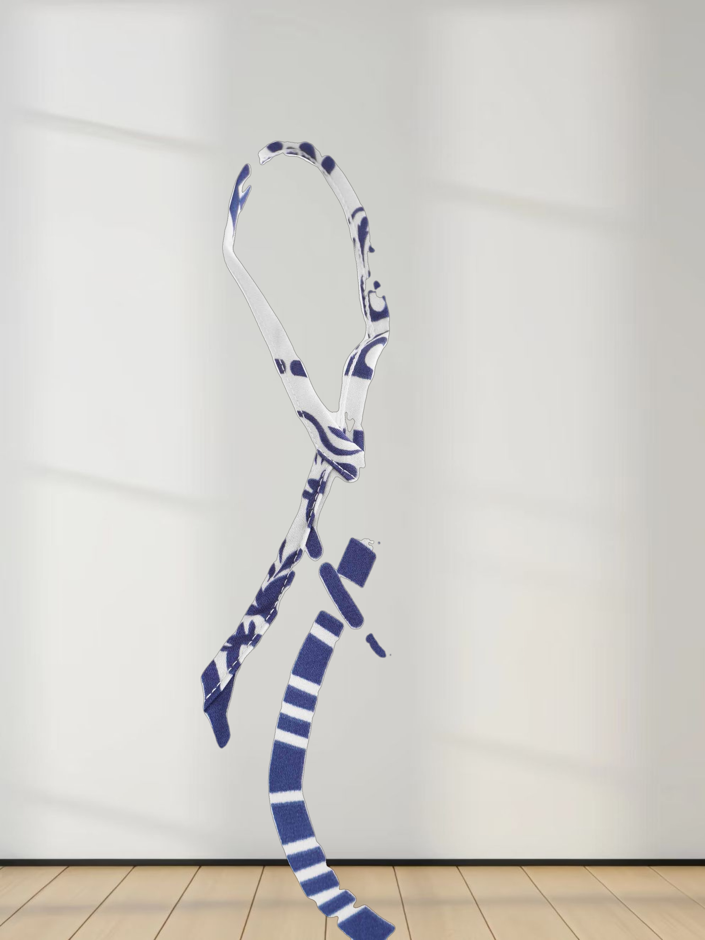 A-Line V Neck Slip Dress-Medallion Floral