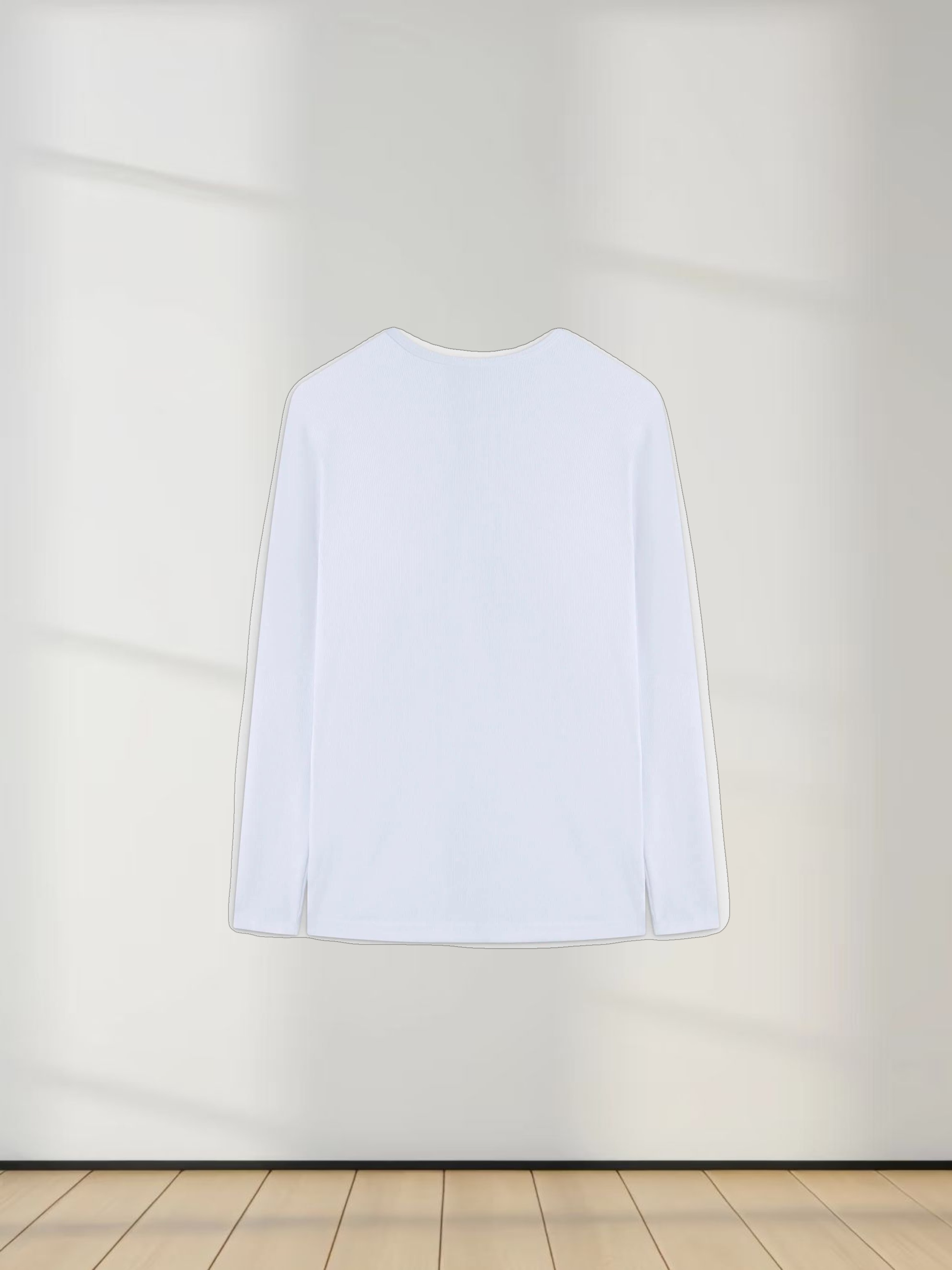 RIB DOLMAN V TEE-WHITE