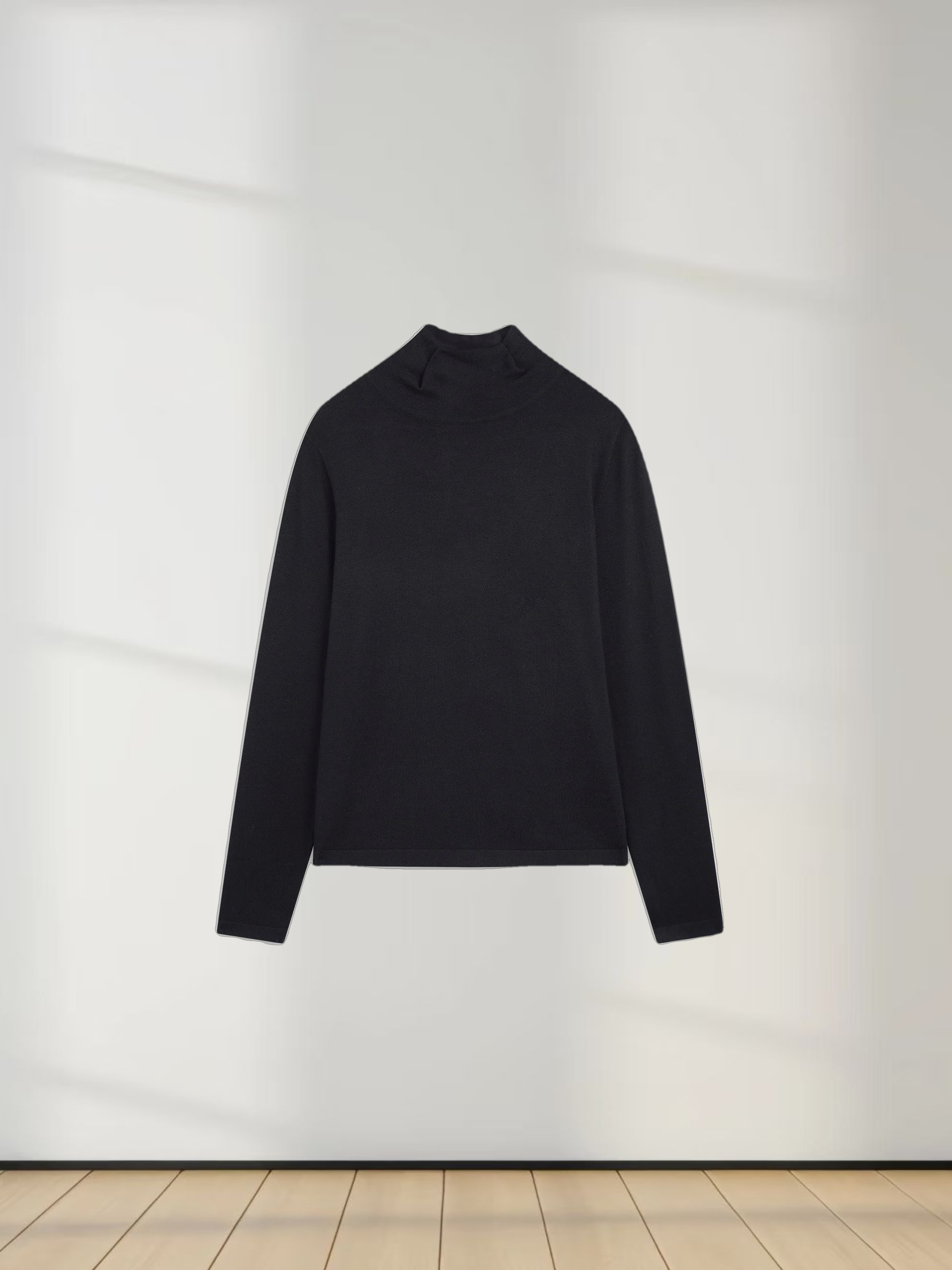 Knit Turtleneck-Black