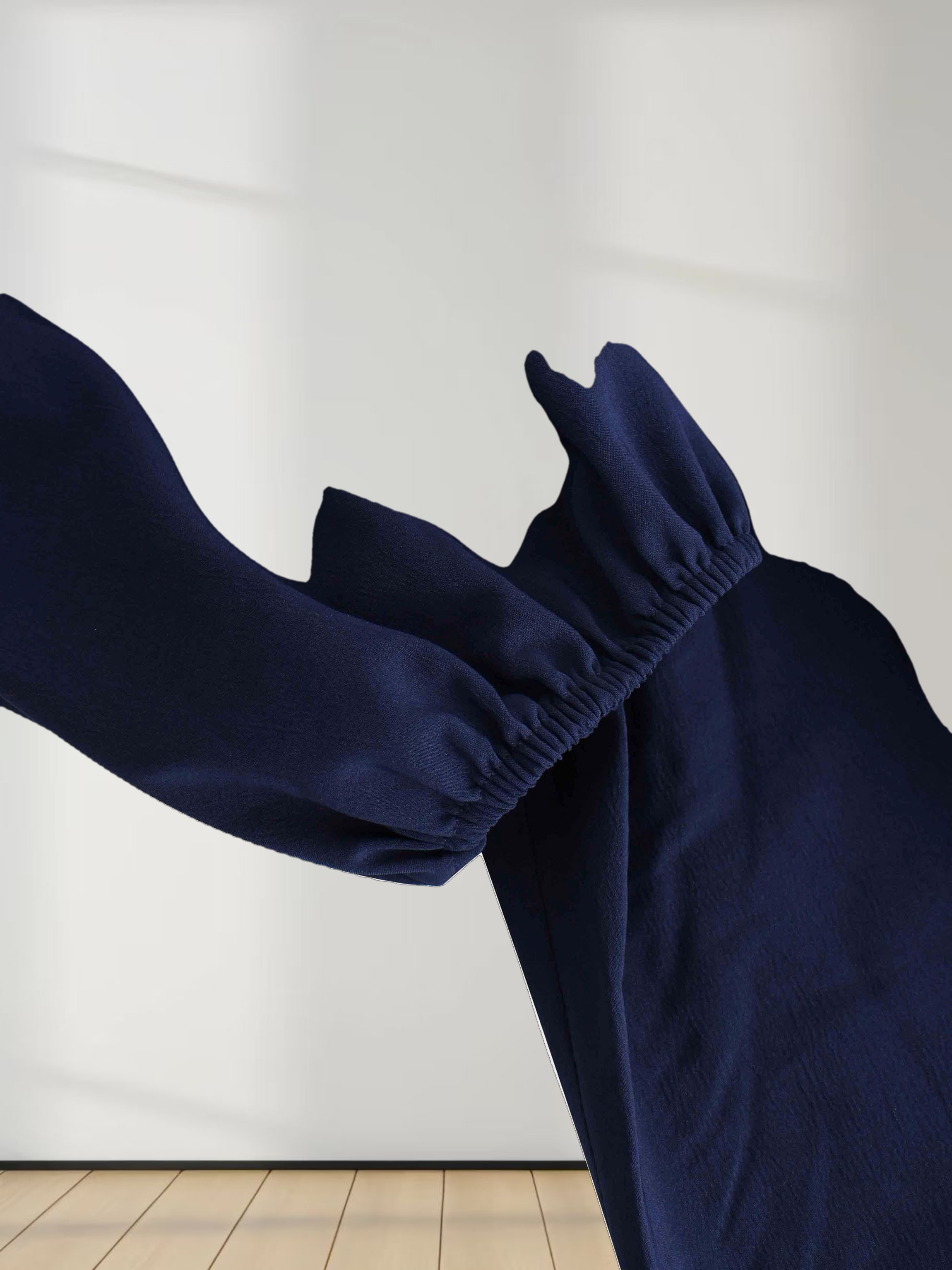 Crochet Top Dress-Navy