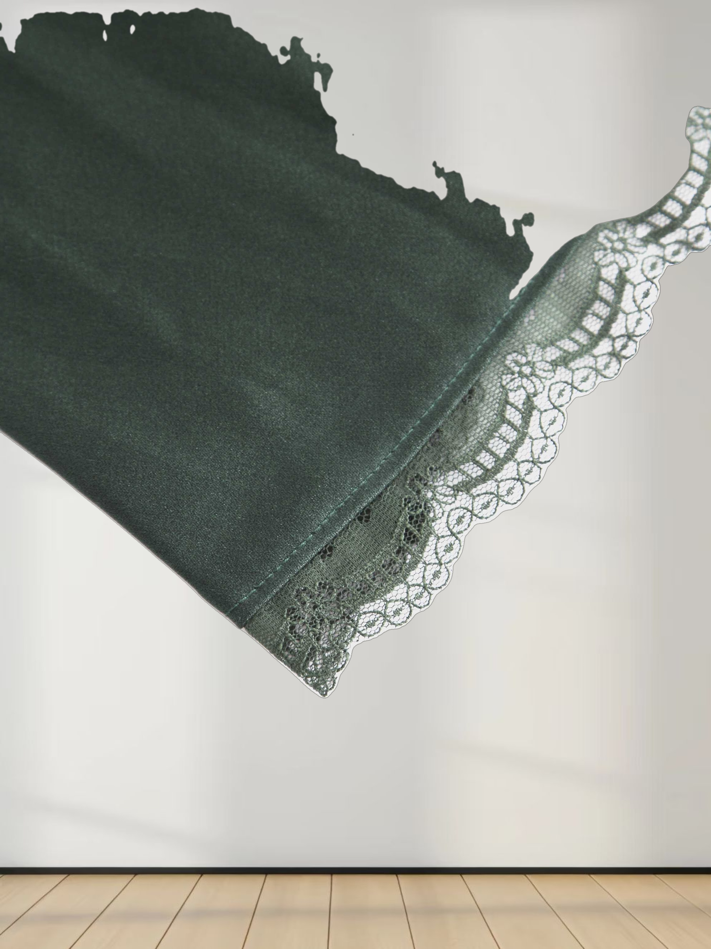 Double Layer Hem Dress-Green