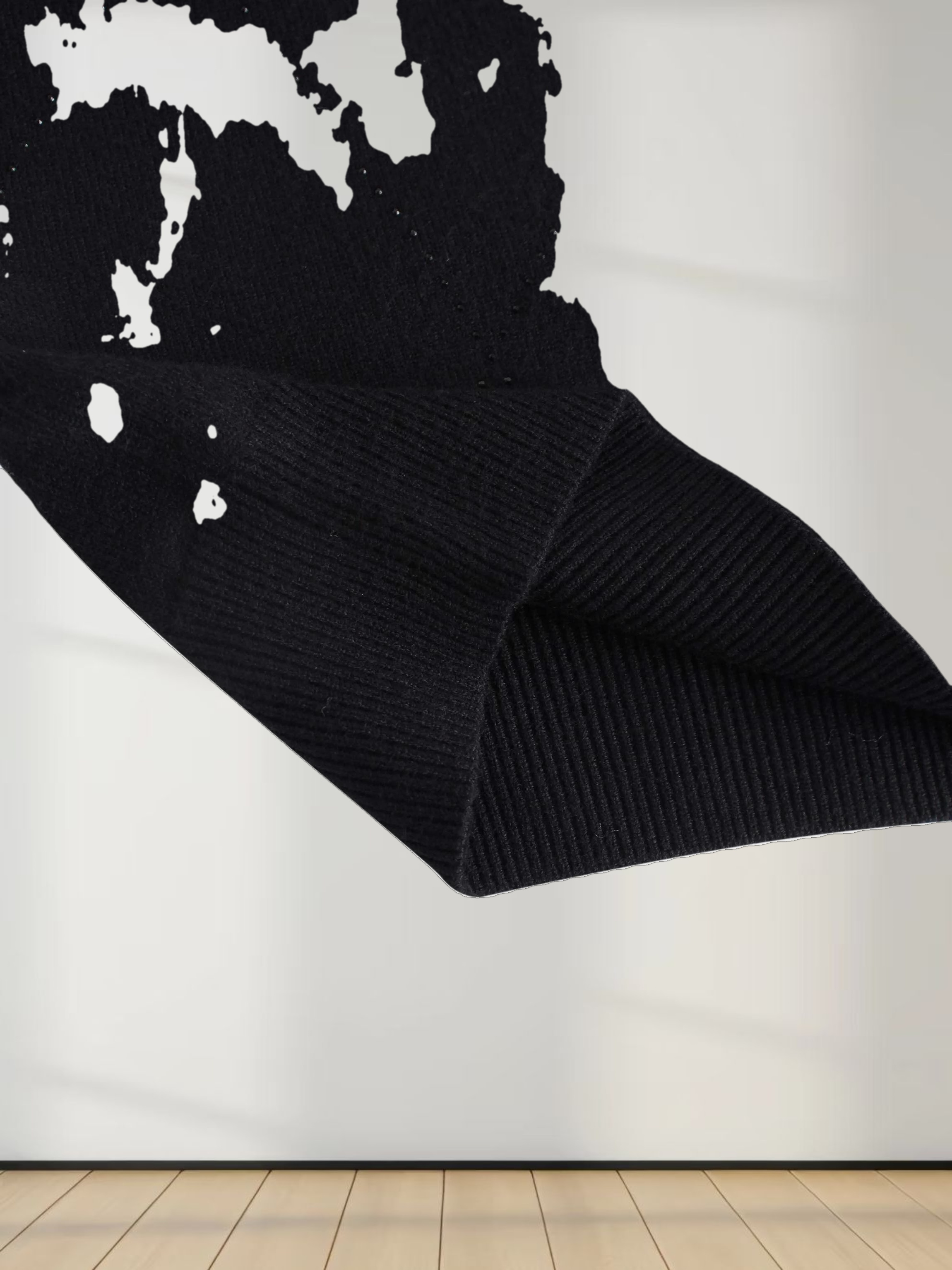 Diamond Stud Design Sweater-Black