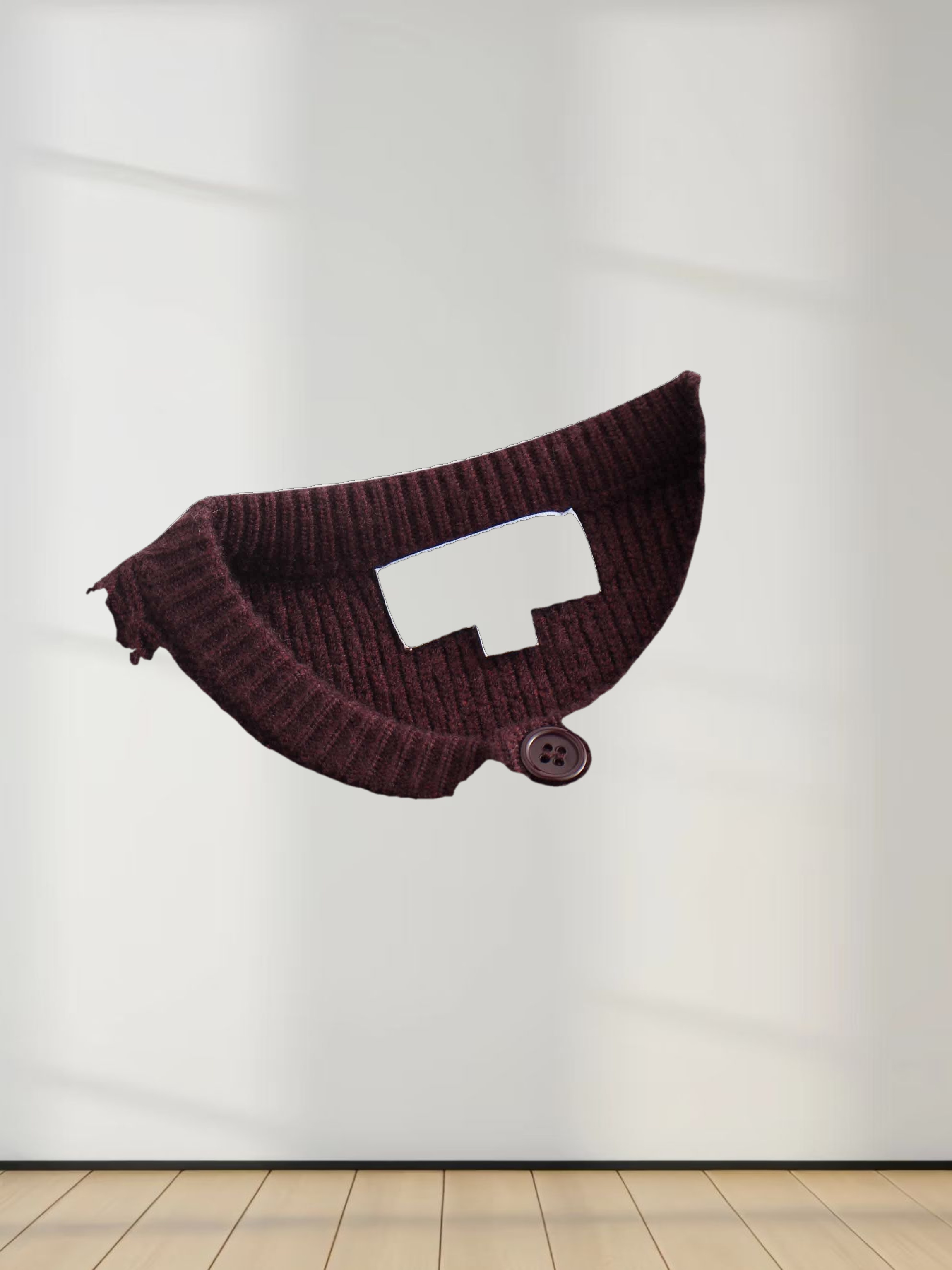 Textured Crew Cardigan-Heathered Burgundy