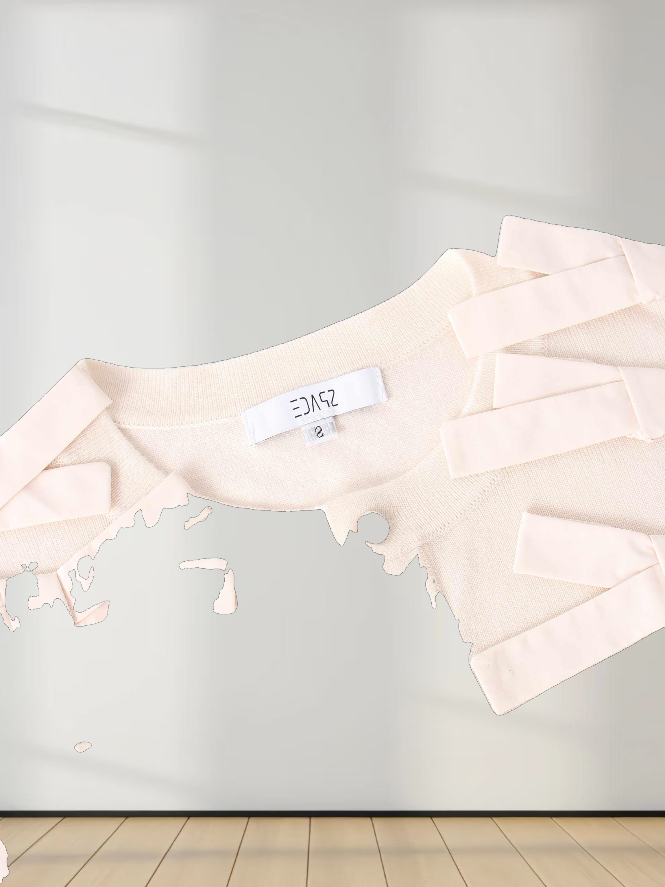 Cropped Bow Cardigan-Cream