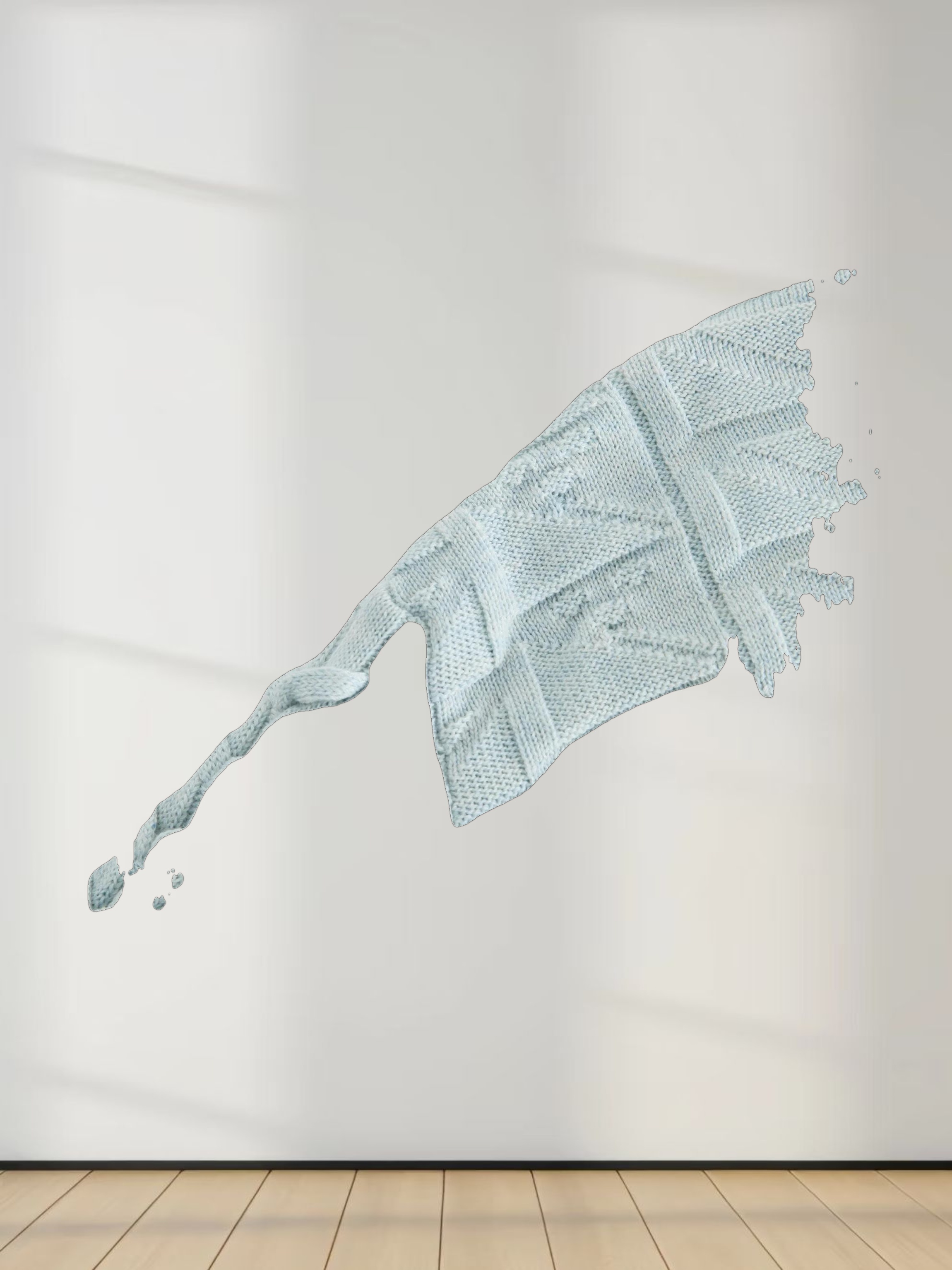 Cross Stitch Sweater-Heathered Blue