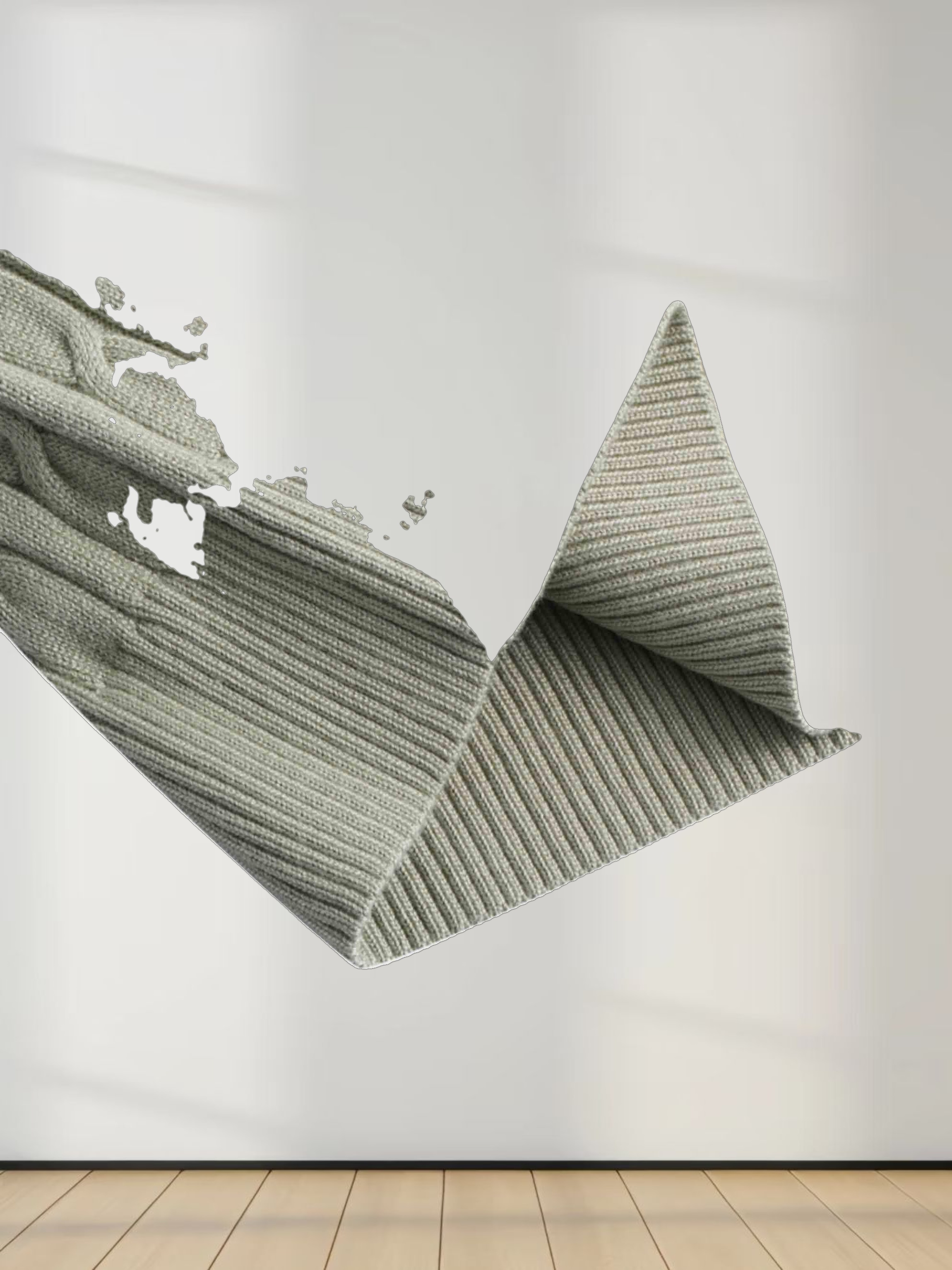 Knit Cable Sweater-Sage