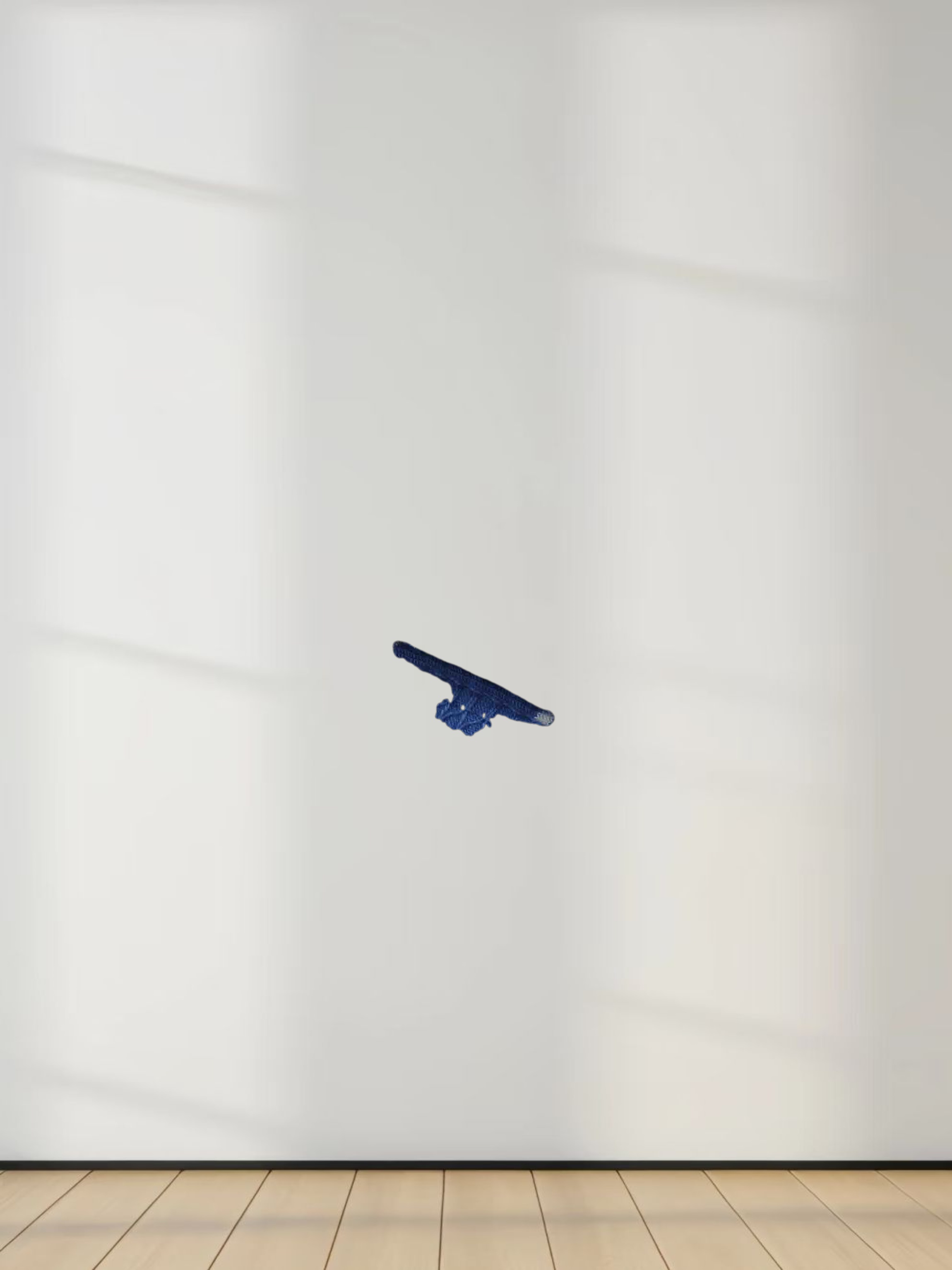 Striped Collar Snap Tee-Cobalt Blue/White