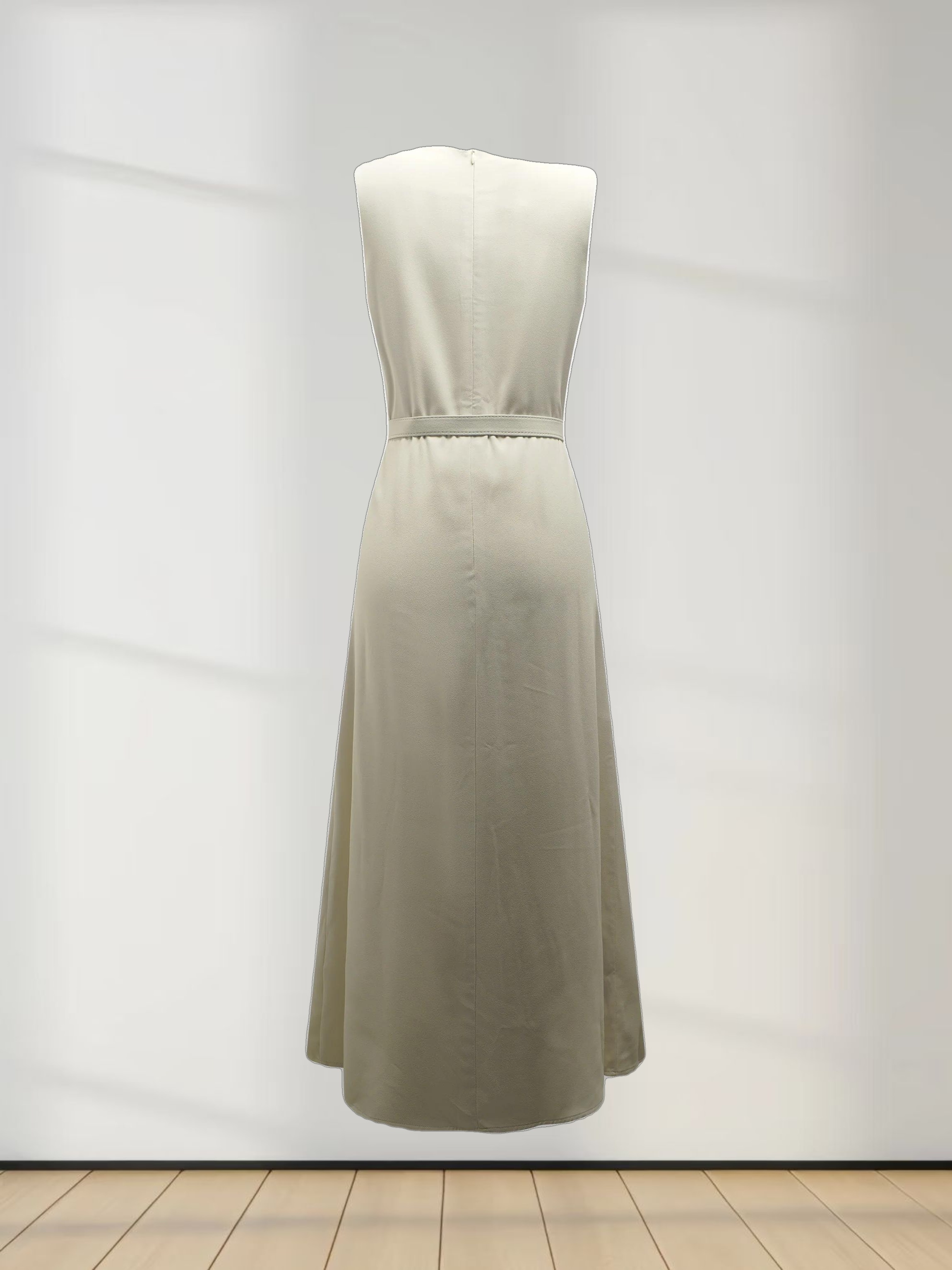 Stitched Down Pleated Jumper-Cream