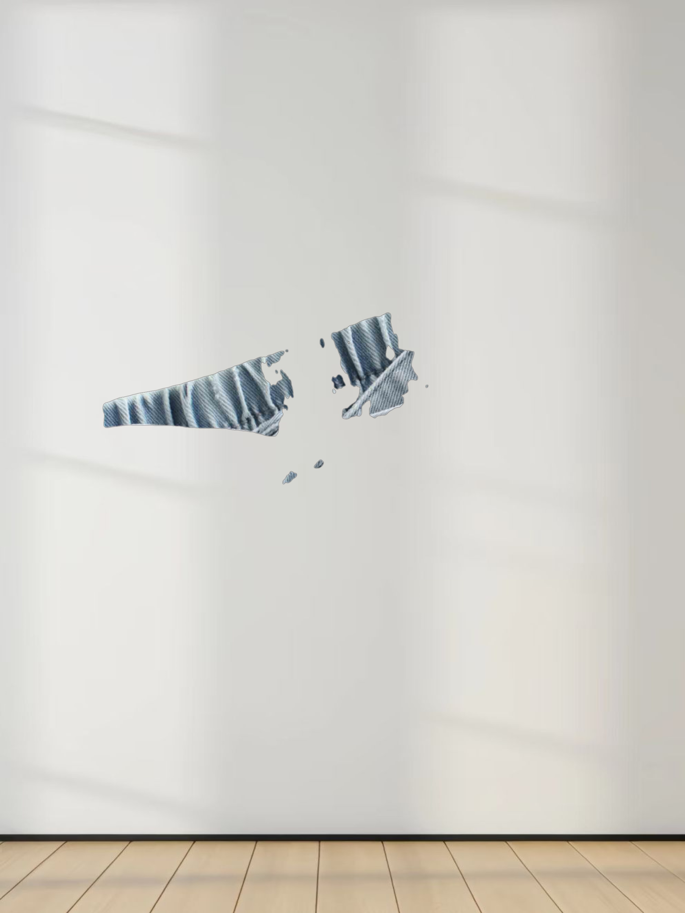 Stitched Micro Pleat Denim Skirt-Light Blue