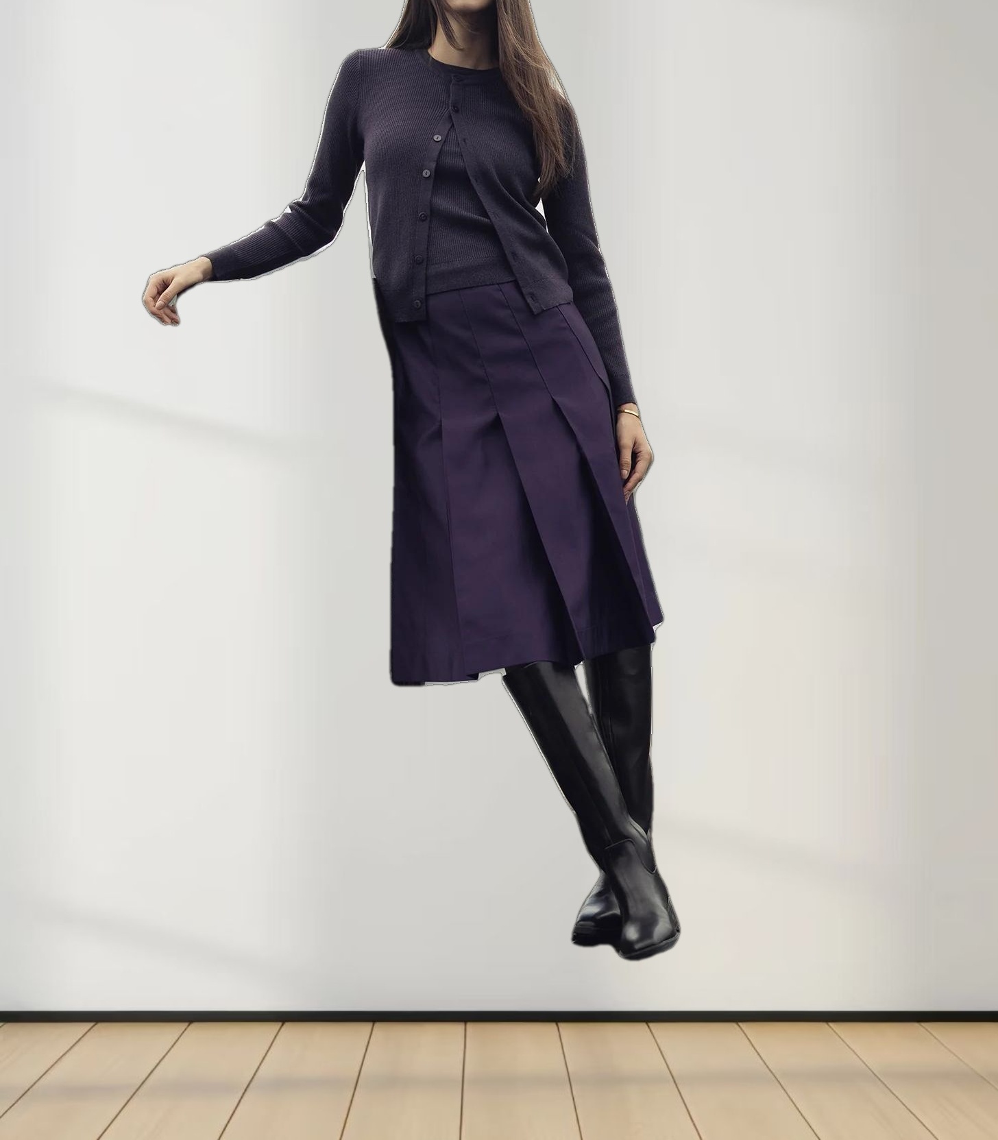 Lurex Sleeveless Sweater-Purple