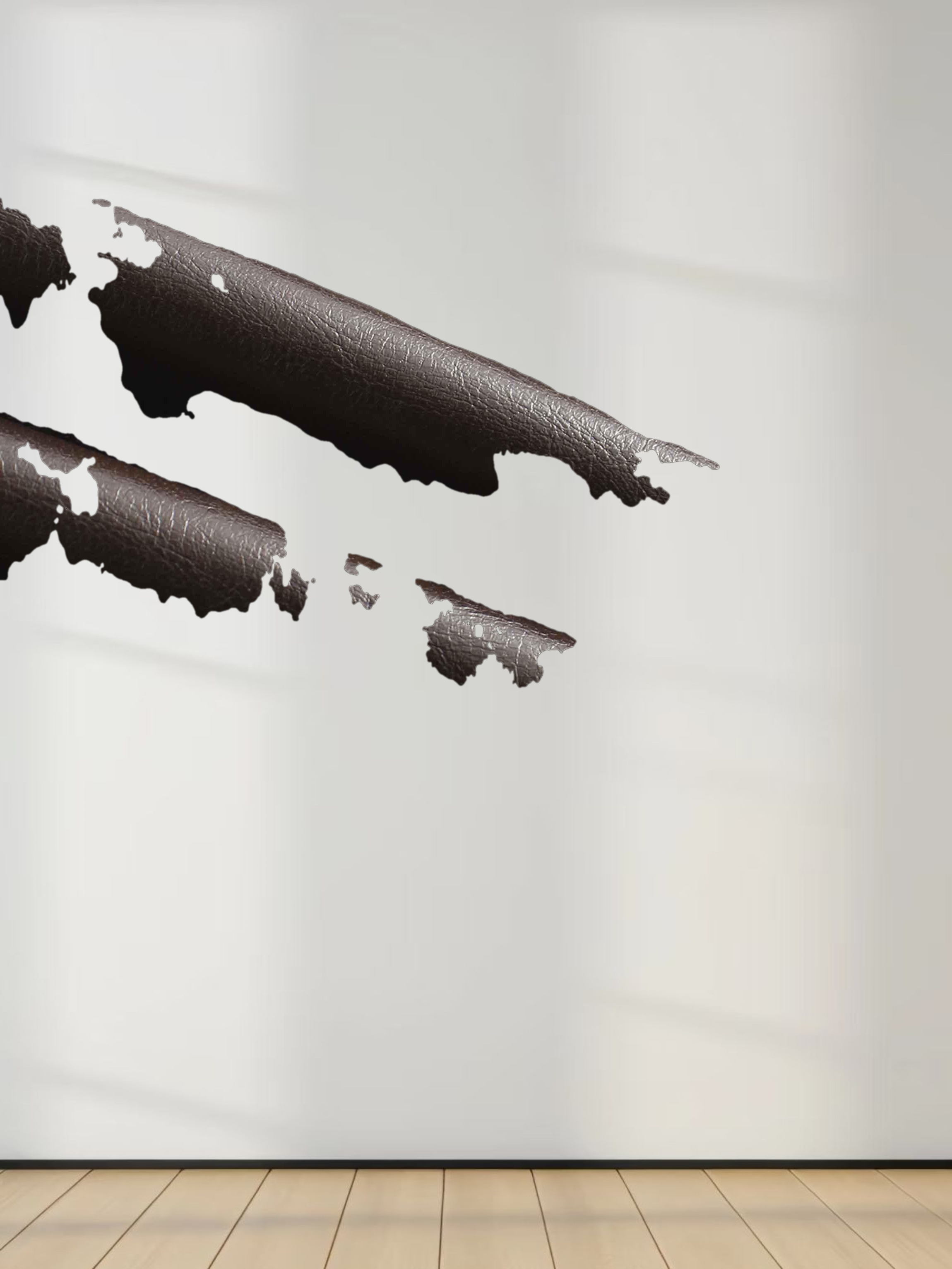 Coated Faux Leather A-Line Skirt-Brown