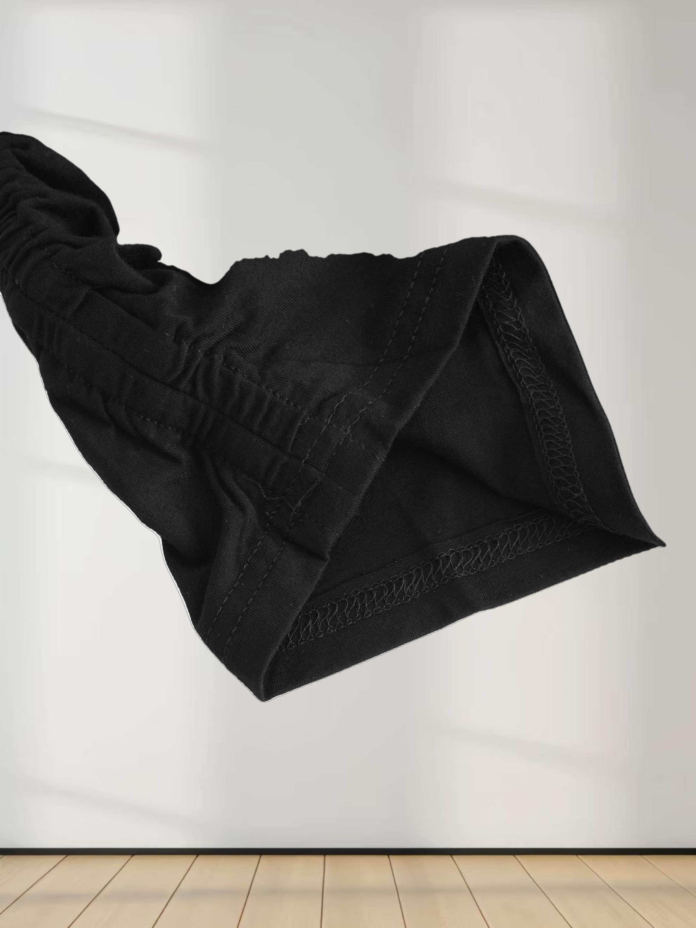 SIDE ELASTIC TEE-BLACK