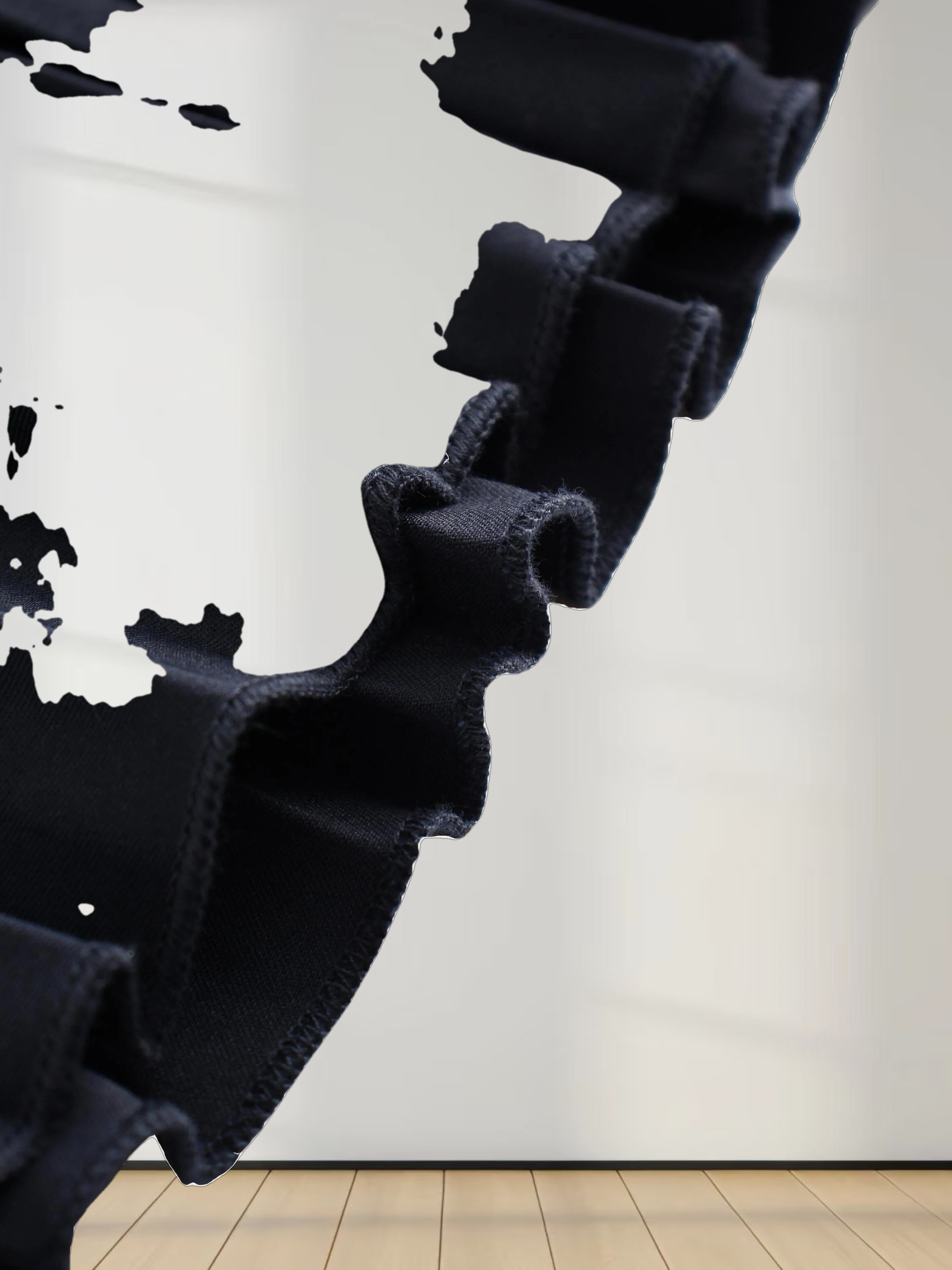 Mix Pleat Skirt-Navy