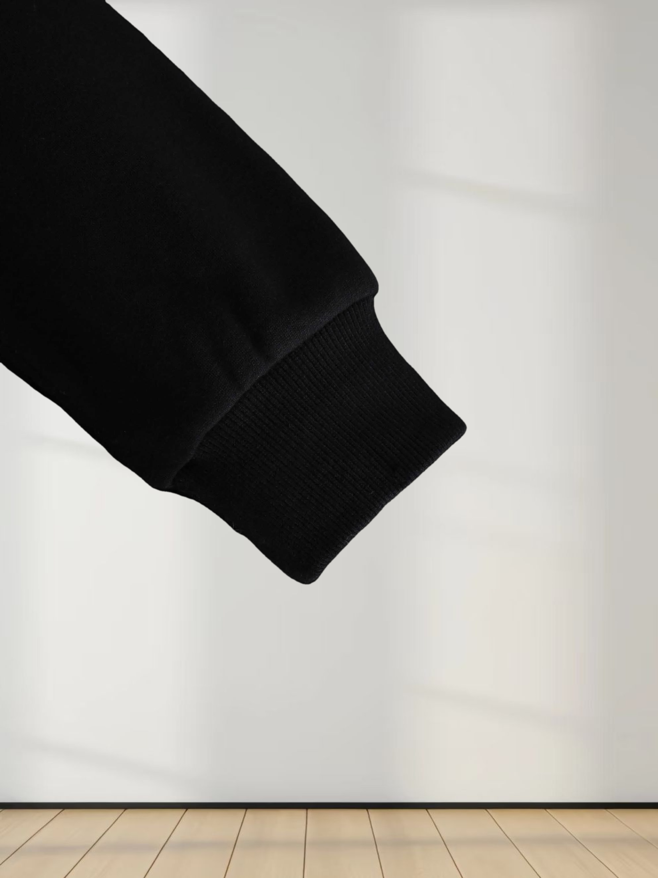 High Neck Sweatshirt-Black