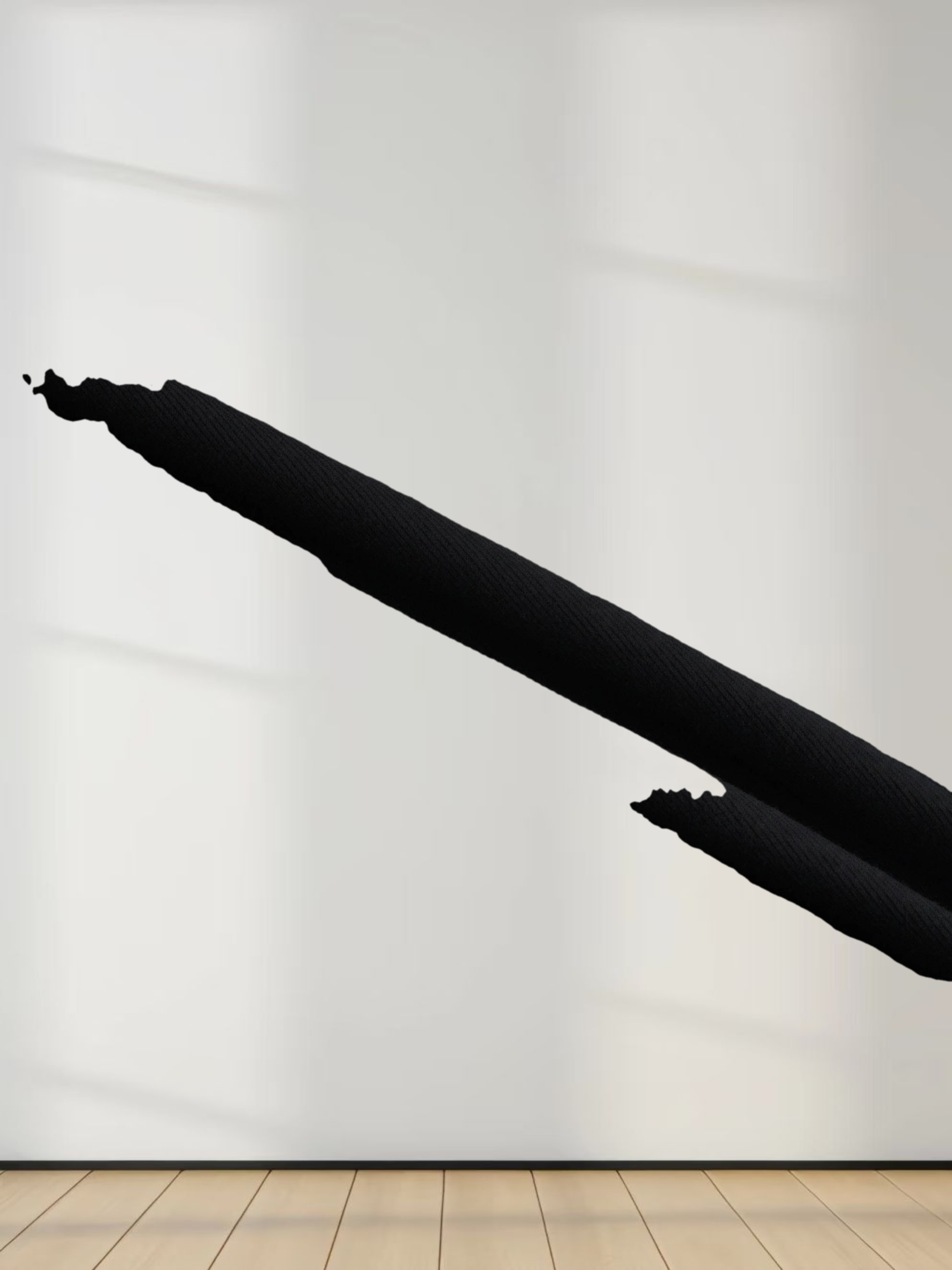 Basic High V Tee Long Sleeve-Black