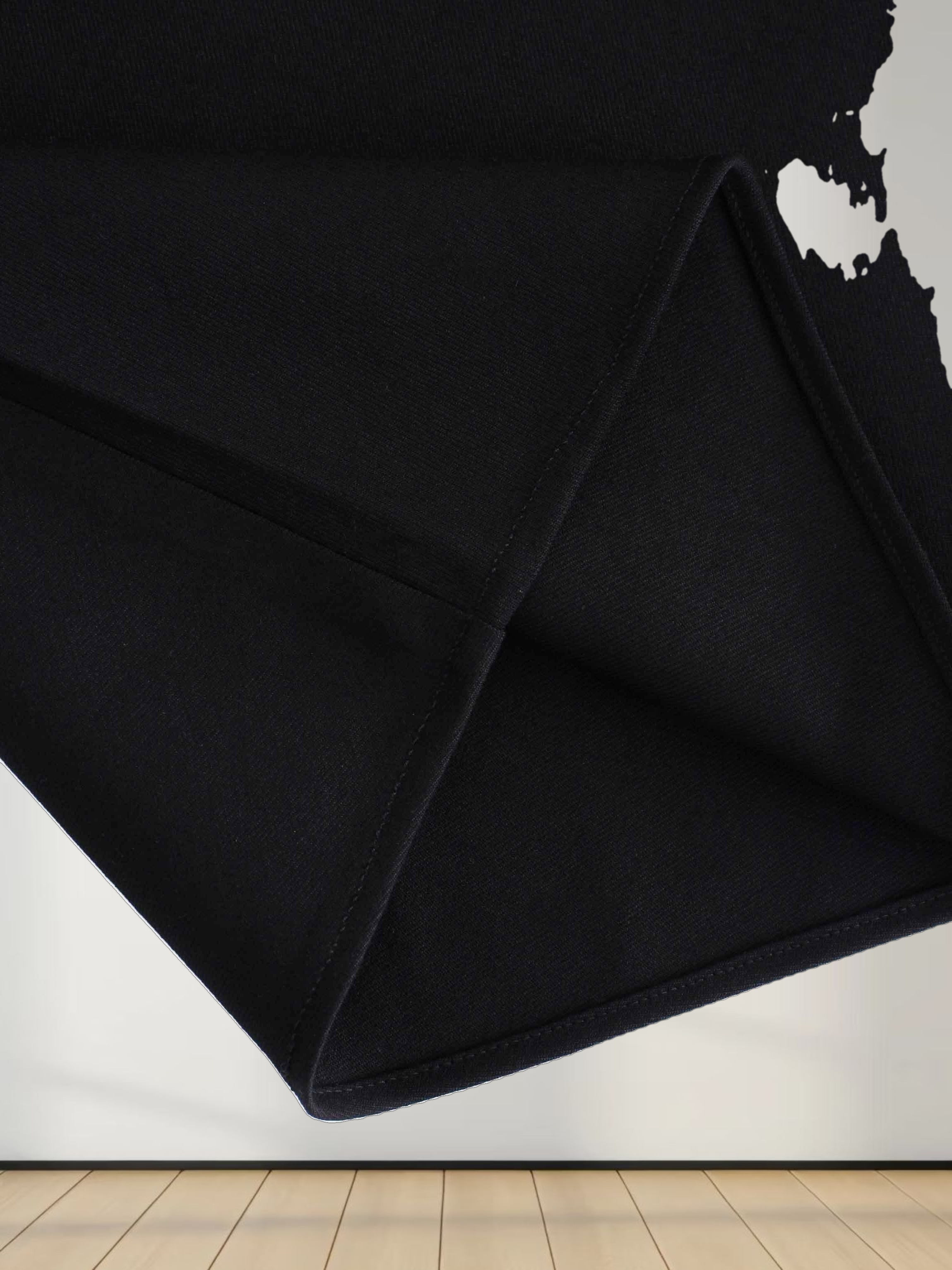 Wool Blend Slip Skirt-Navy