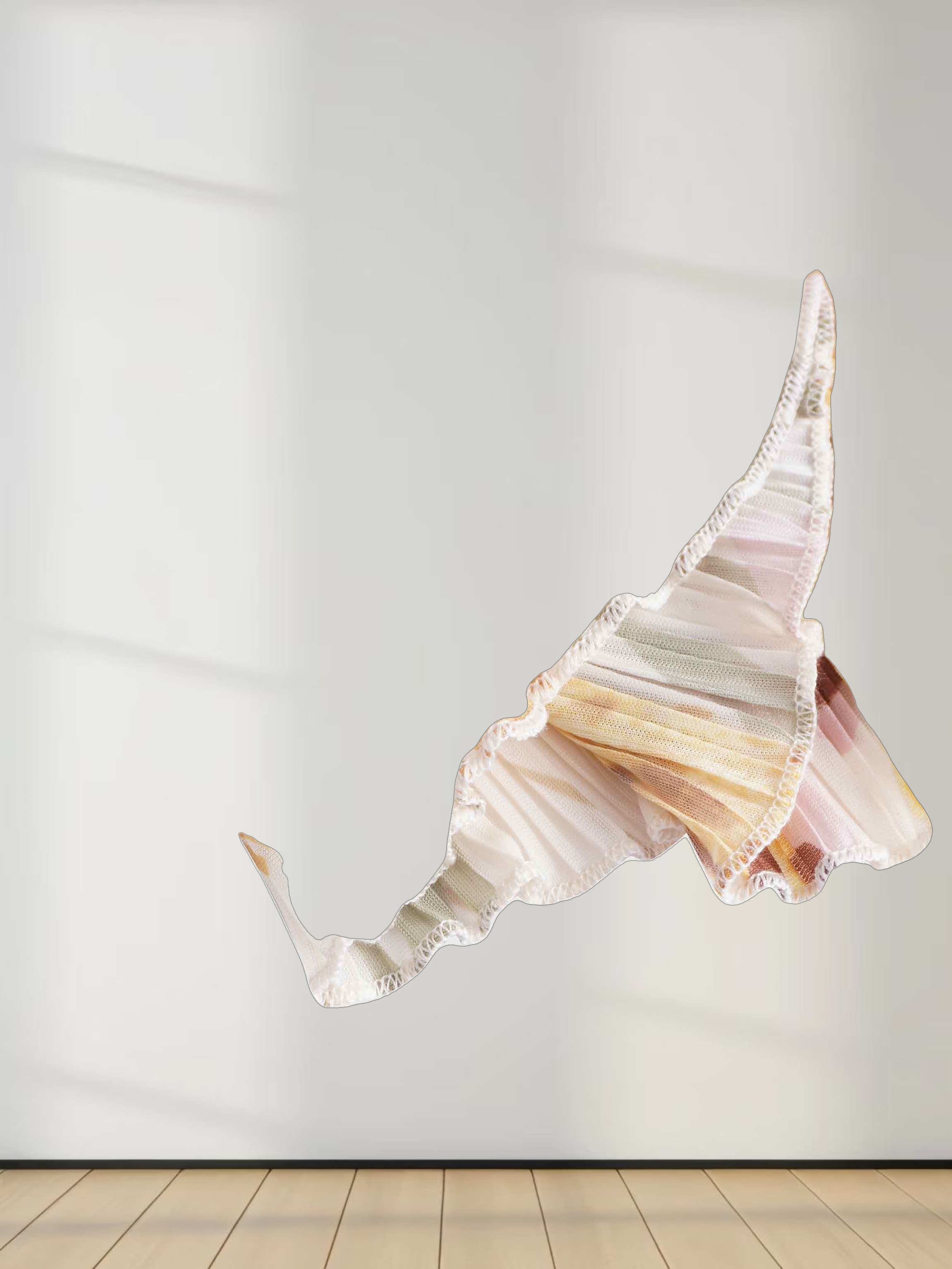 Micro Pleats Princess Style Dress-Pastel Floral