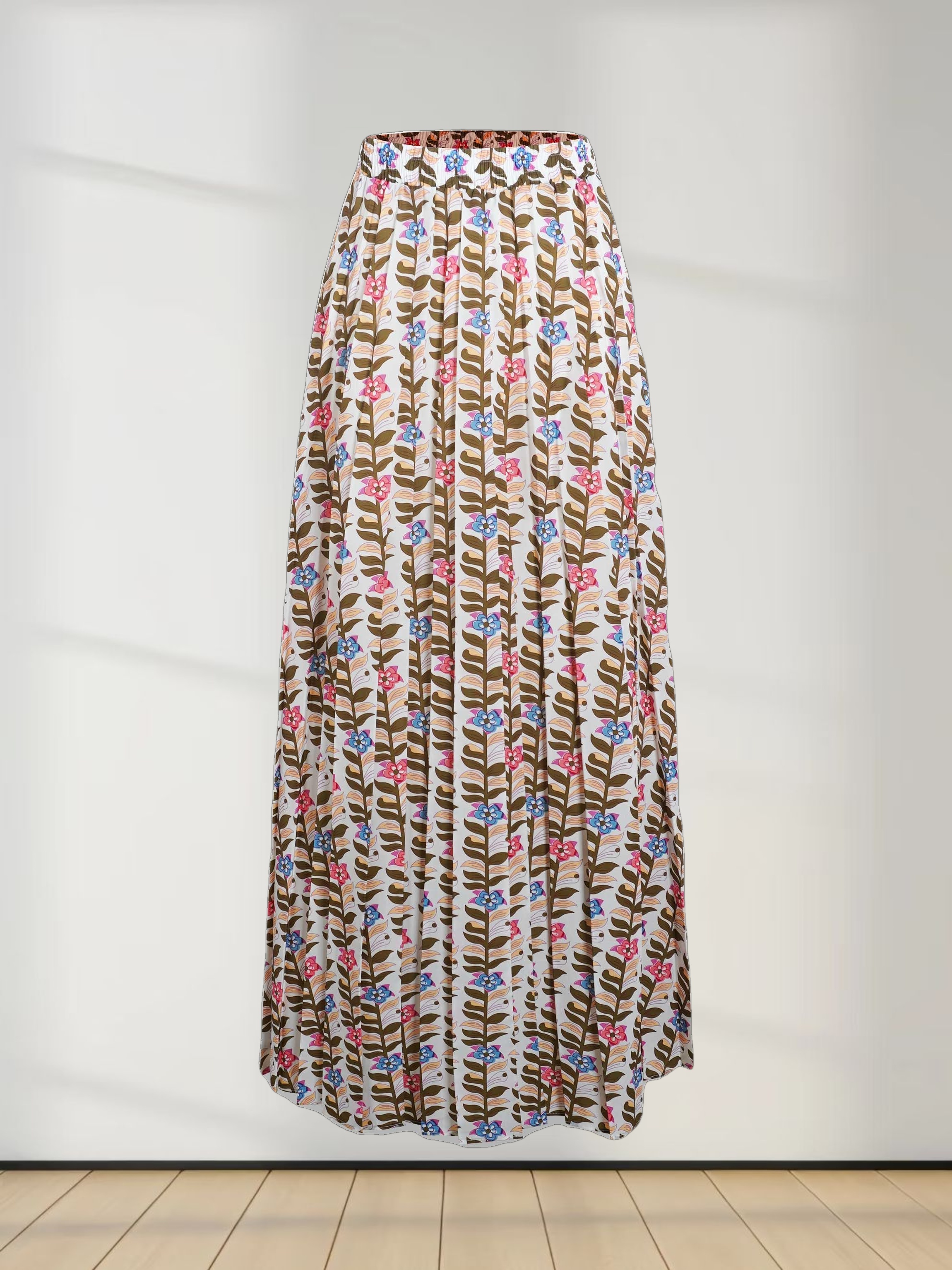 Covered Band Pleated Skirt 37