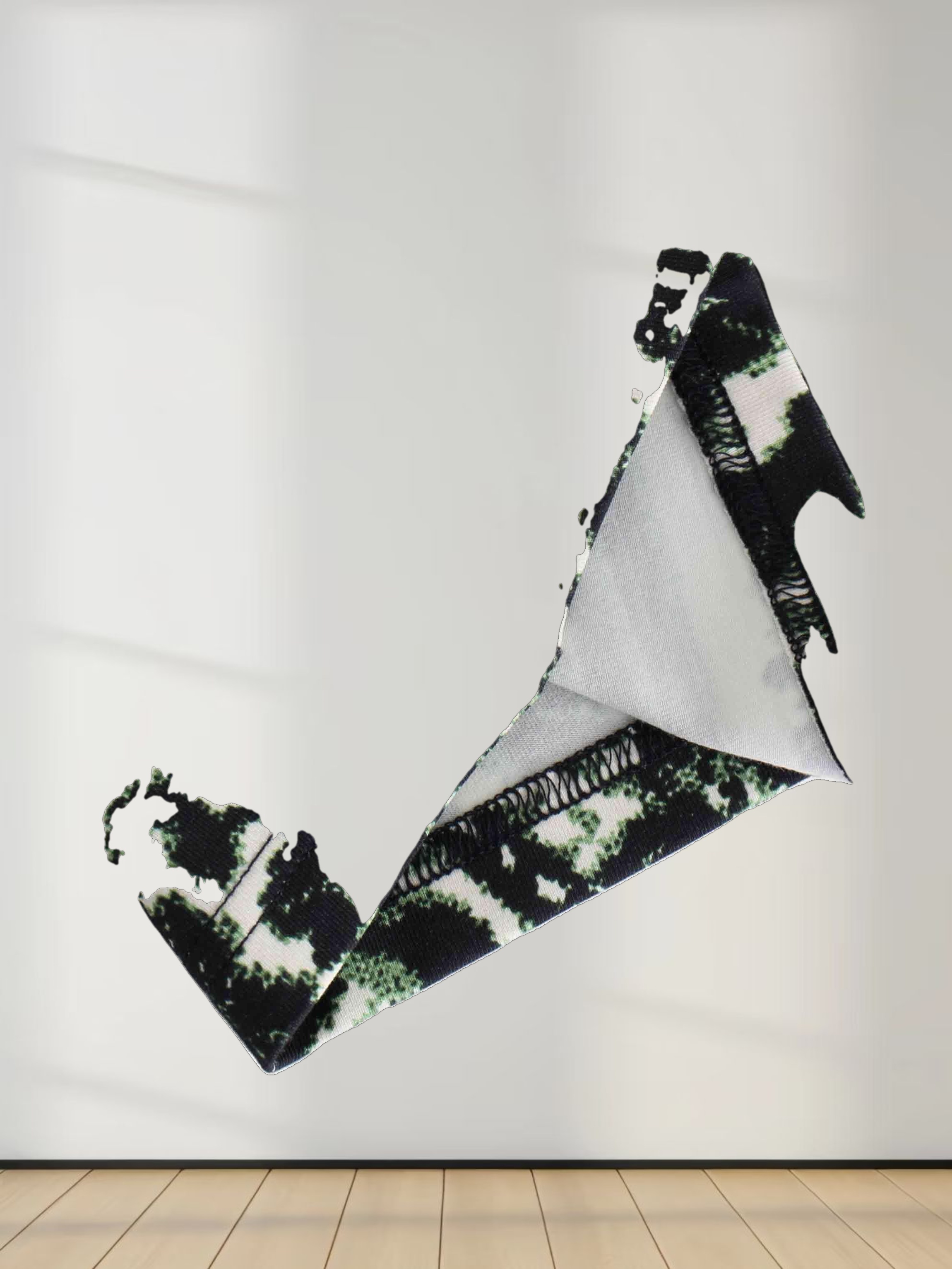 Printed Modal Turtleneck-Paisley Green