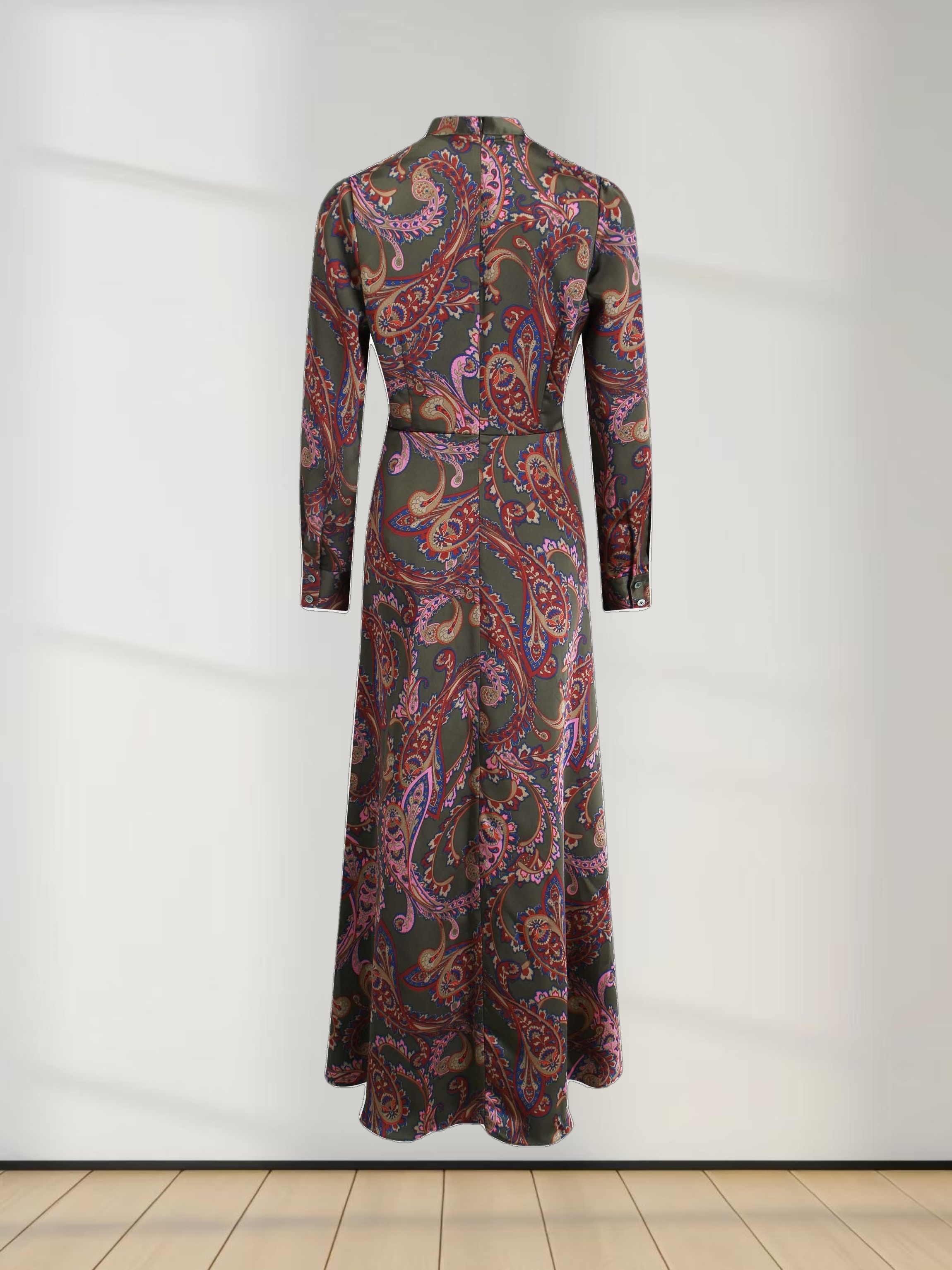 Emma Dress-Olive Paisley