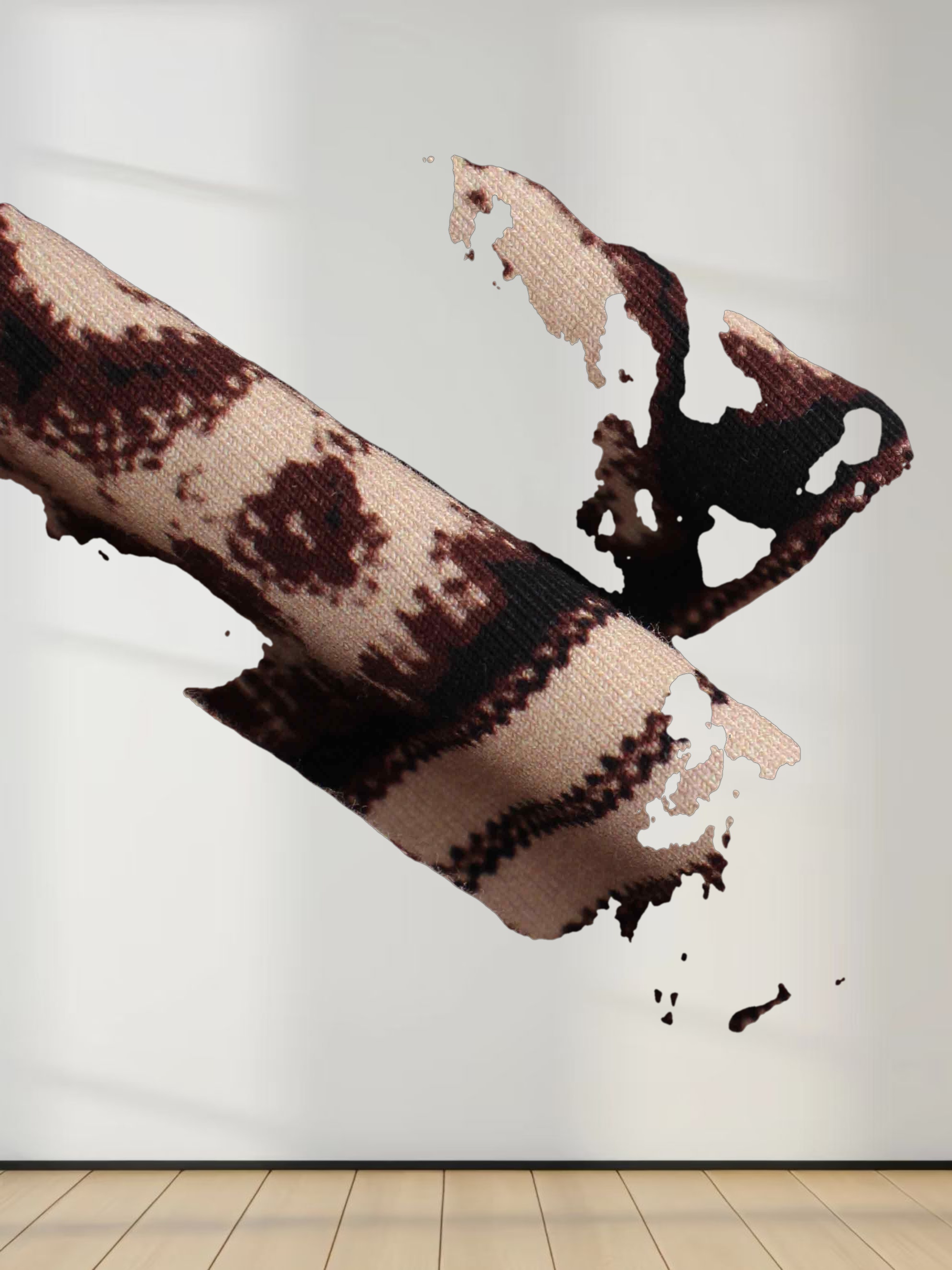 Printed Modal Turtleneck-Paisley Taupe