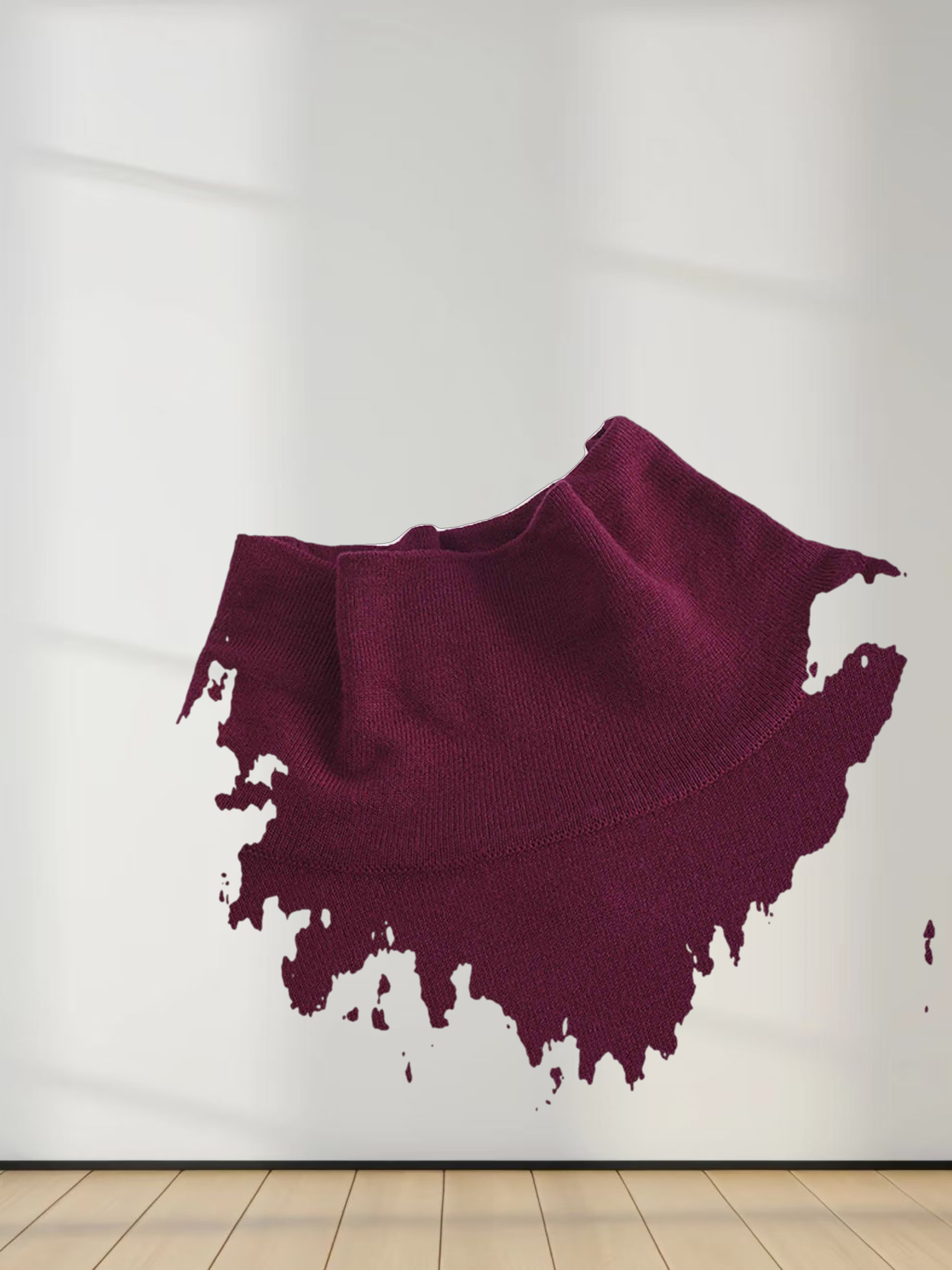 Knit Turtleneck-Burgundy