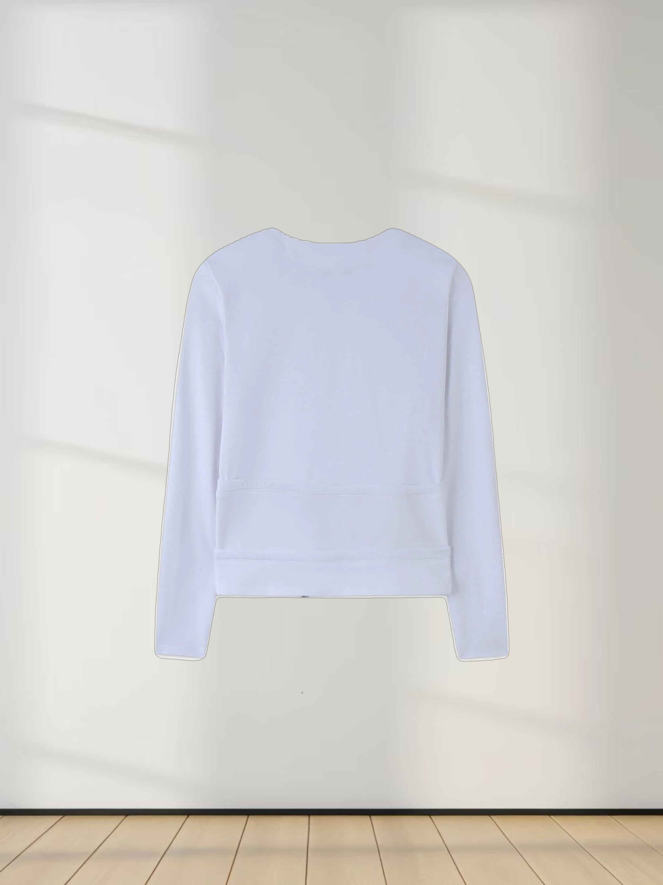 Double Tie Cardigan-White