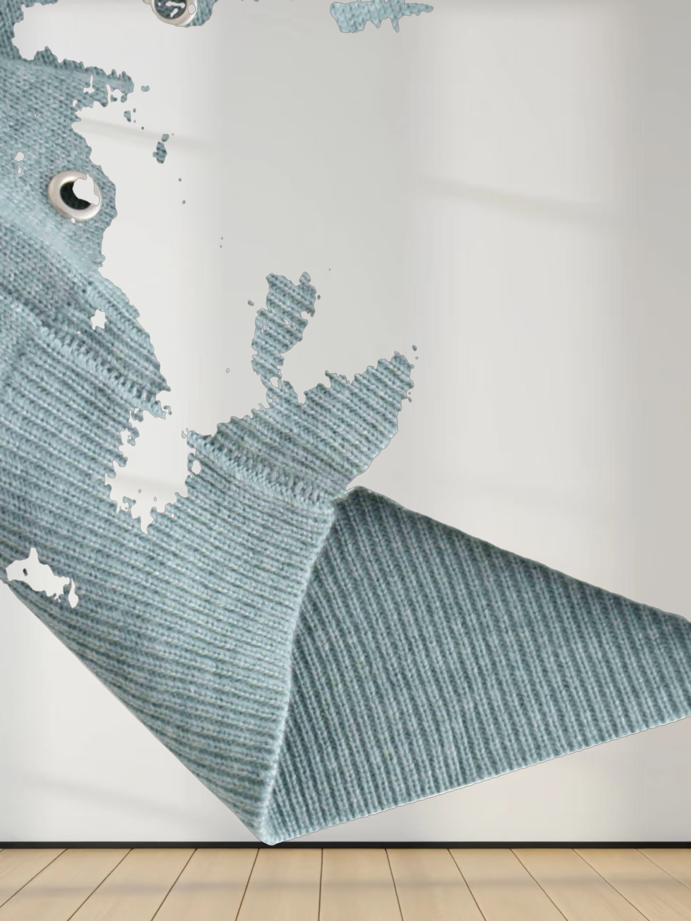 Grommet Cardigan-Seafoam