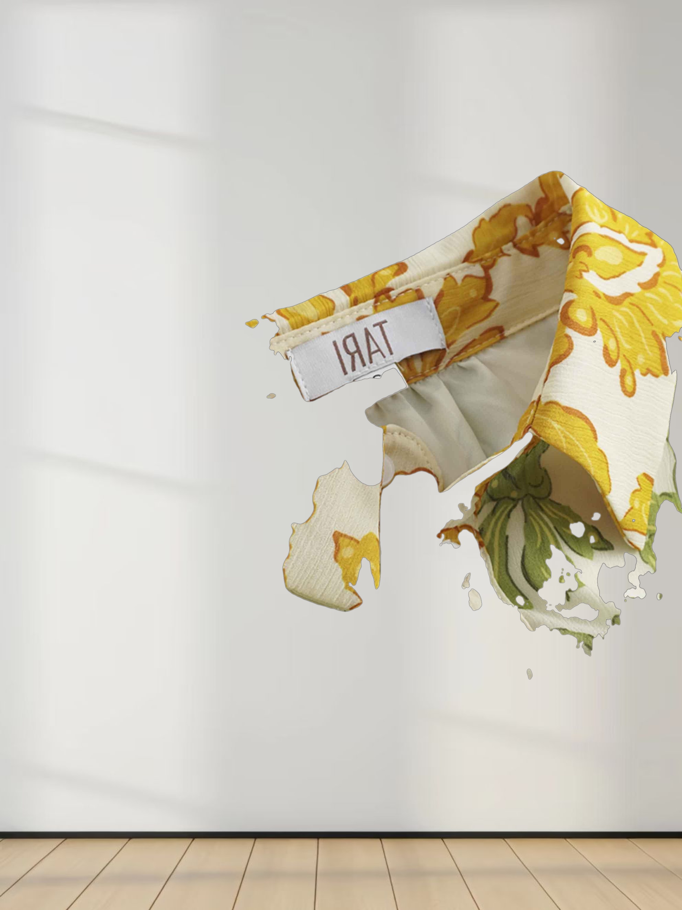 Belted Tiered Dress-Green Floral