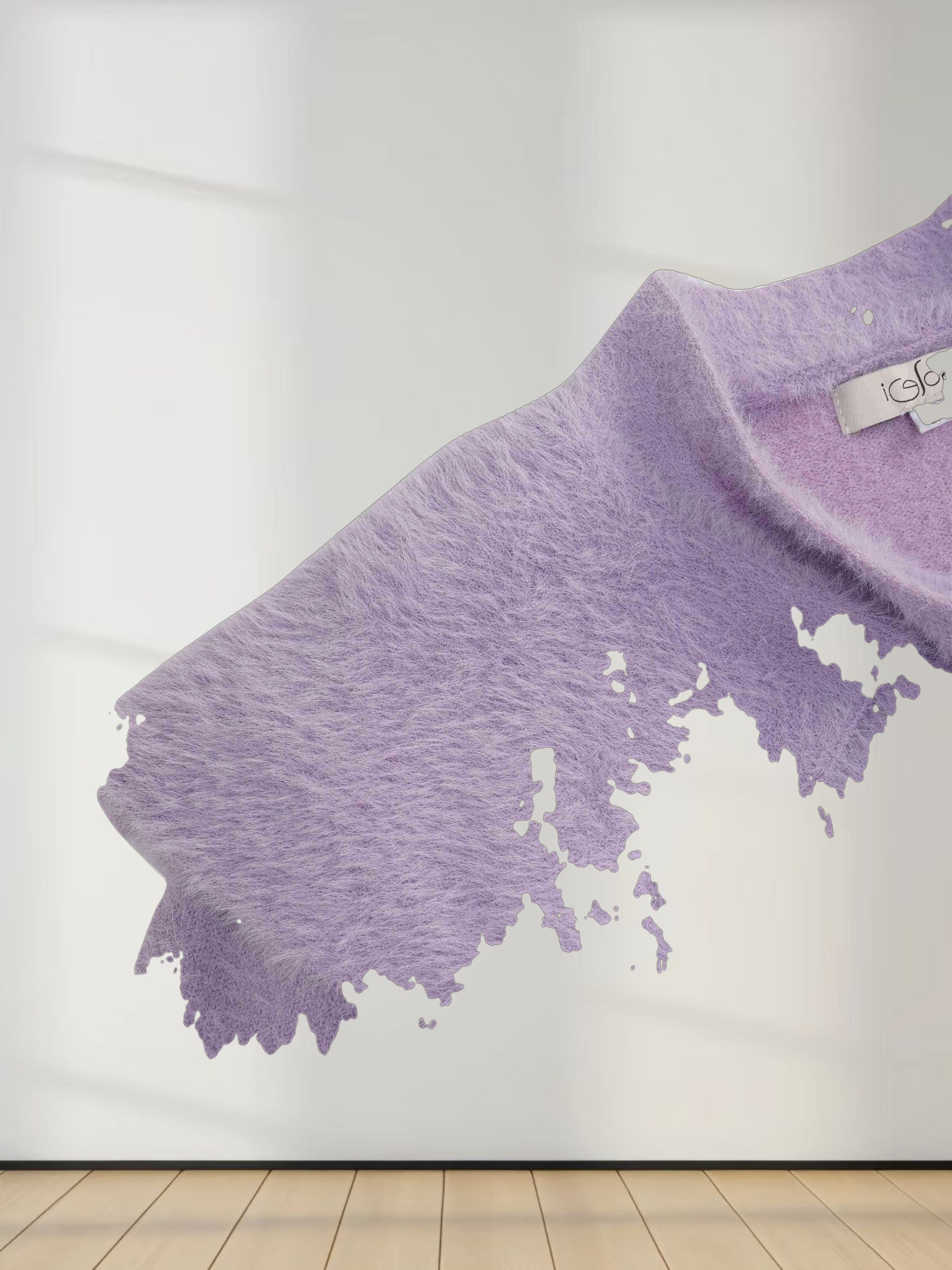 Mohair Shawl Collar Cardigan-Lavander